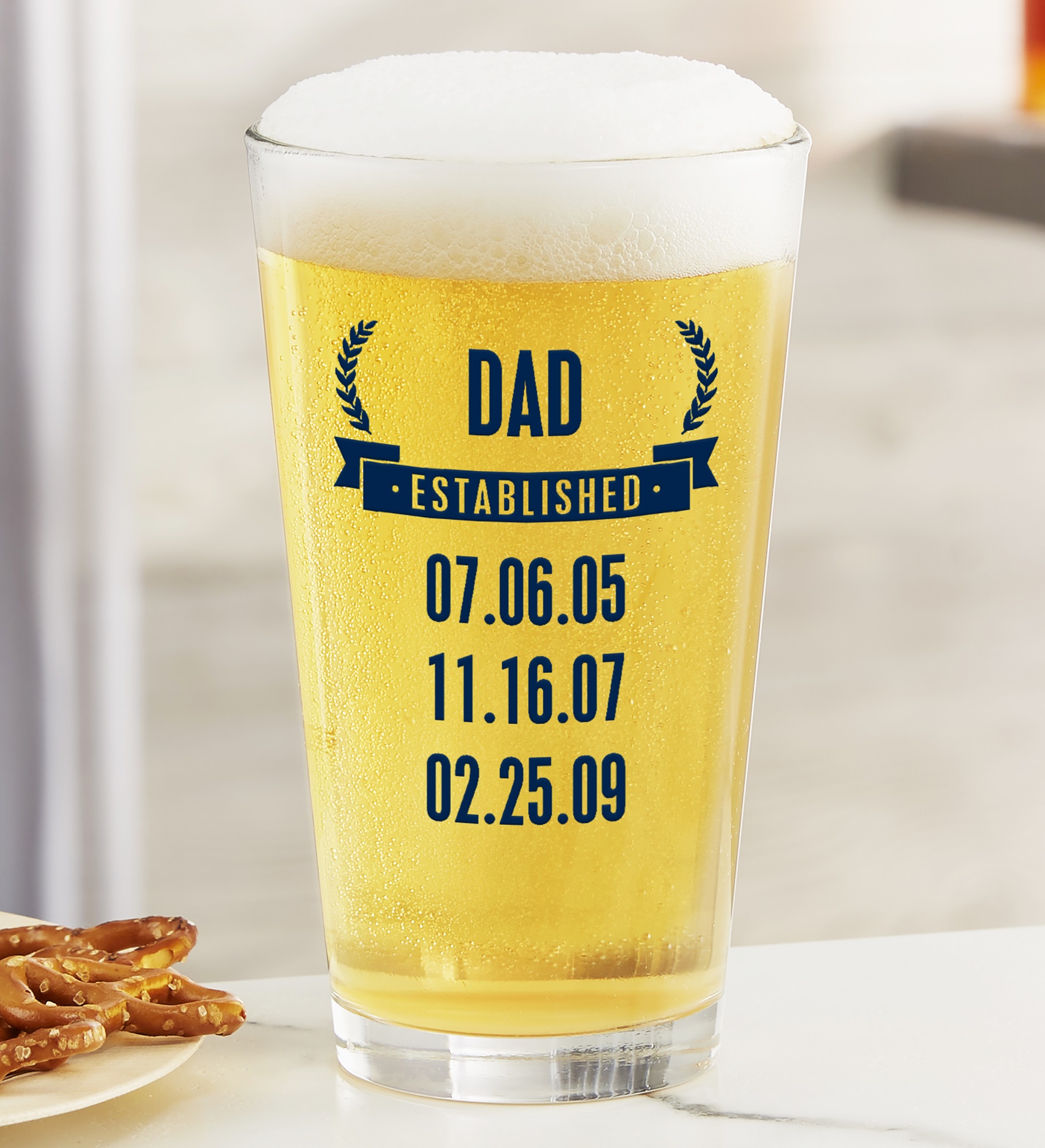 Date Established Personalized Pint Glass