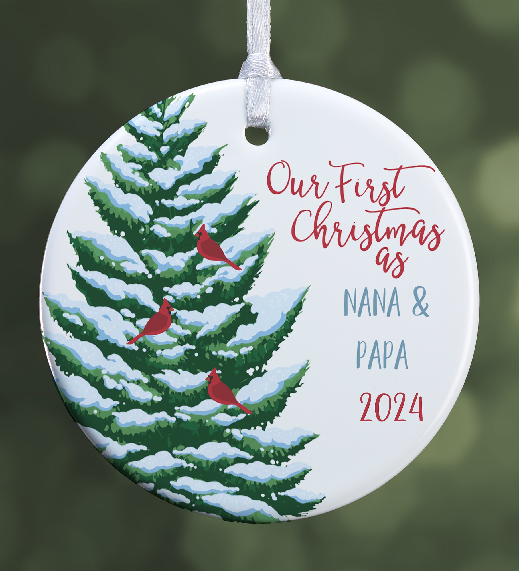 Grandparent's First  Christmas Personalized Ornament