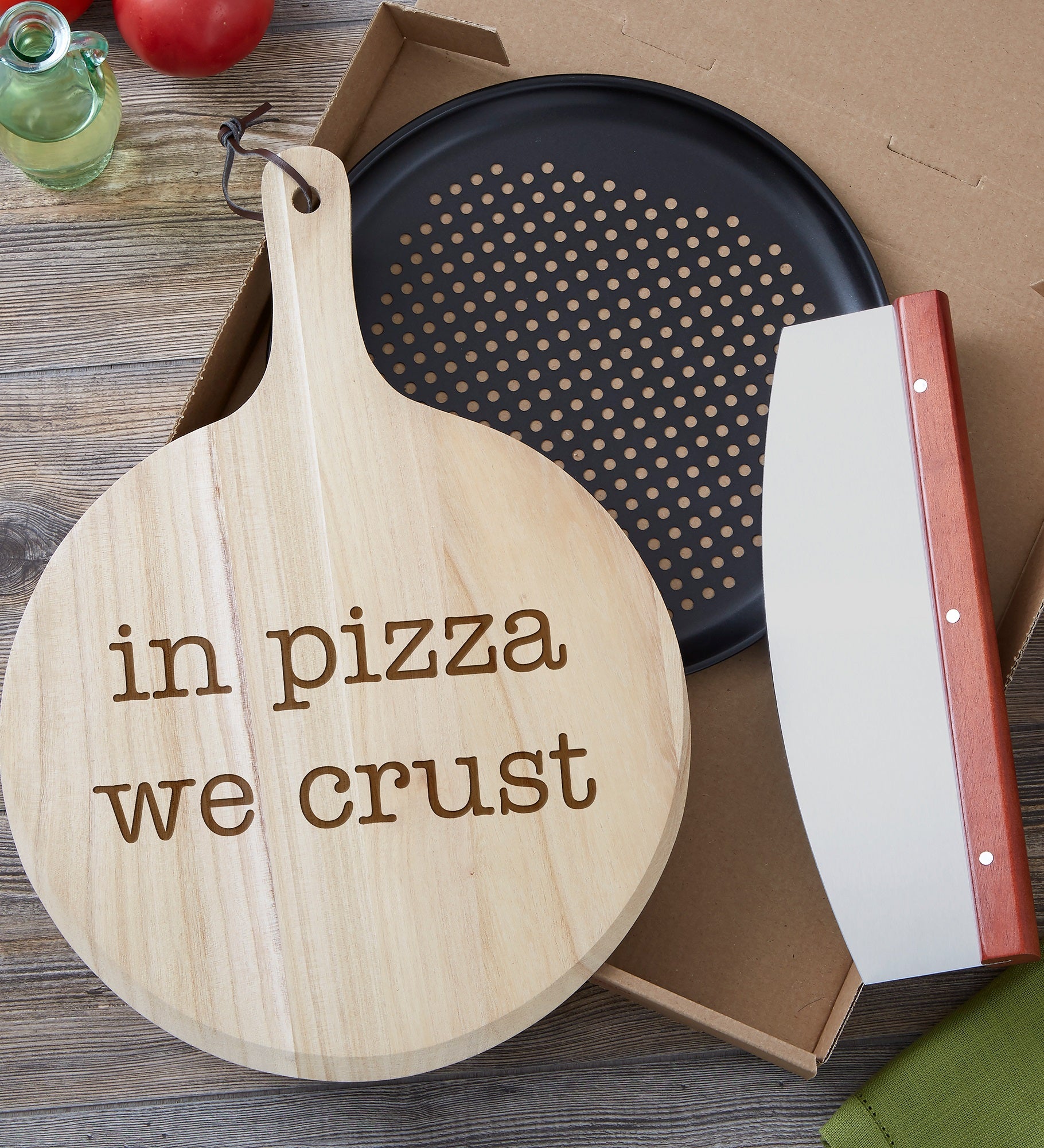 Pizza Expressions Personalized 3pc Pizza Board Gift Set