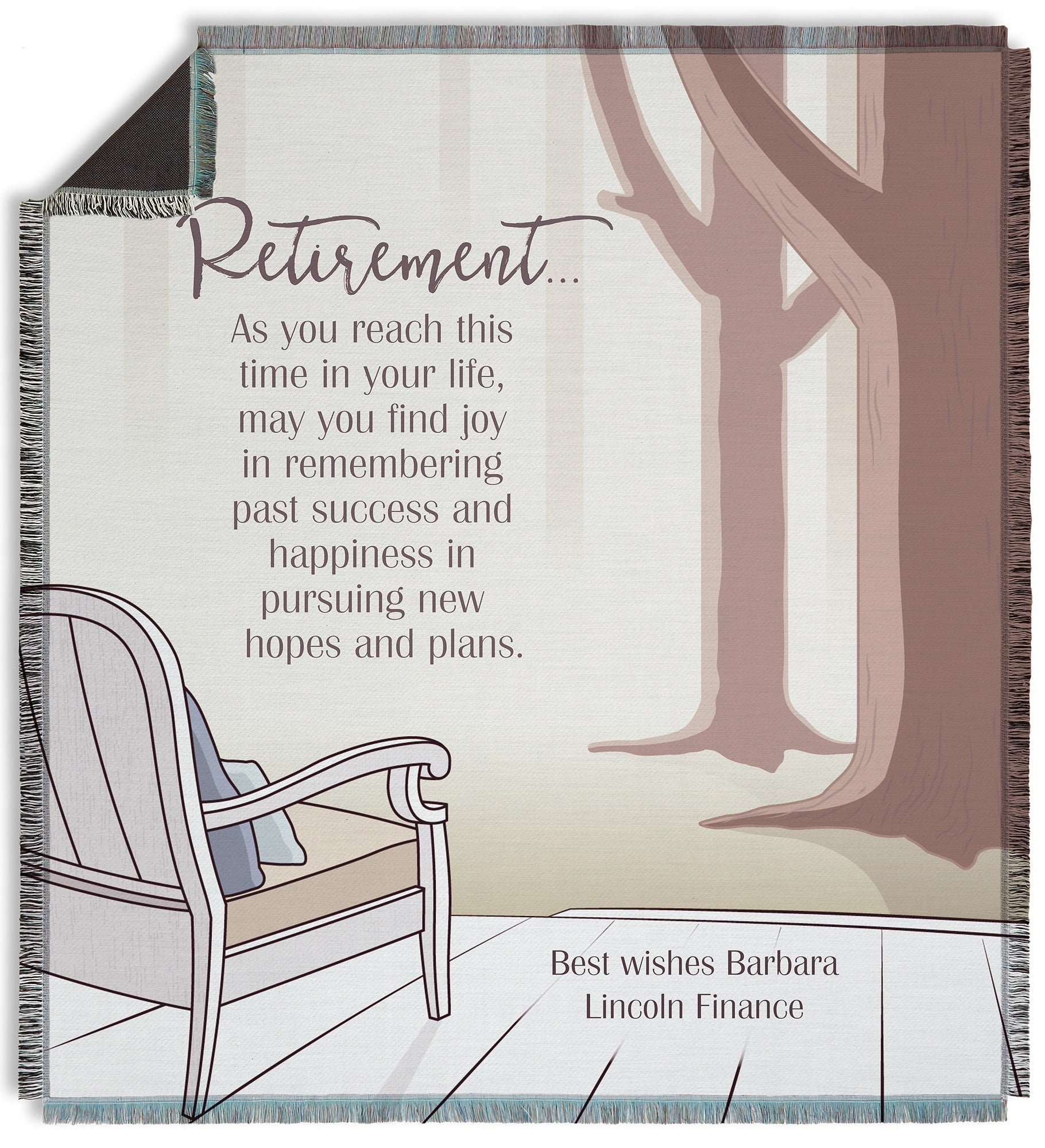 Embrace The Future Personalized Woven Retirement Throw
