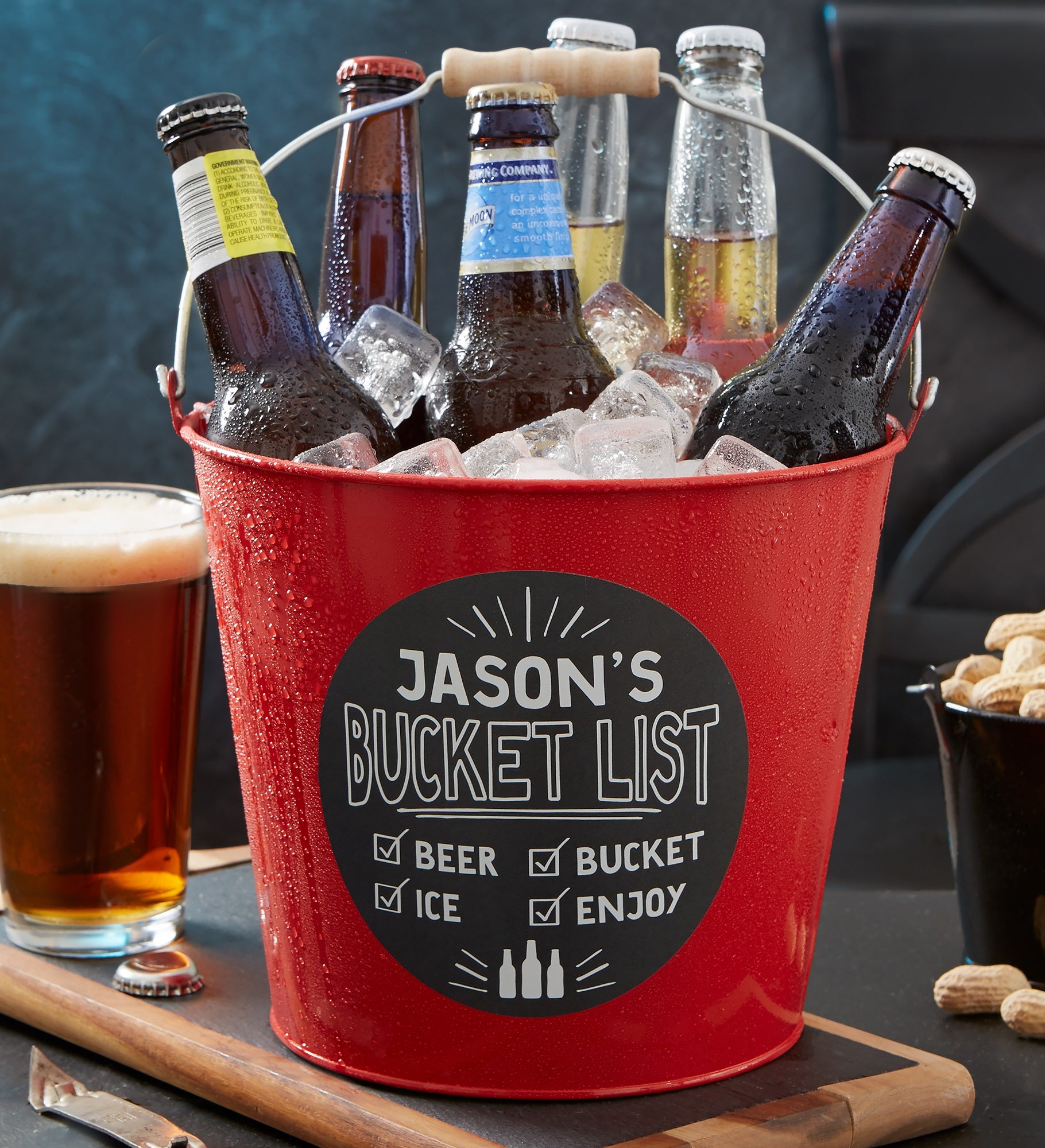 Bucket List Personalized Metal Beer Bucket