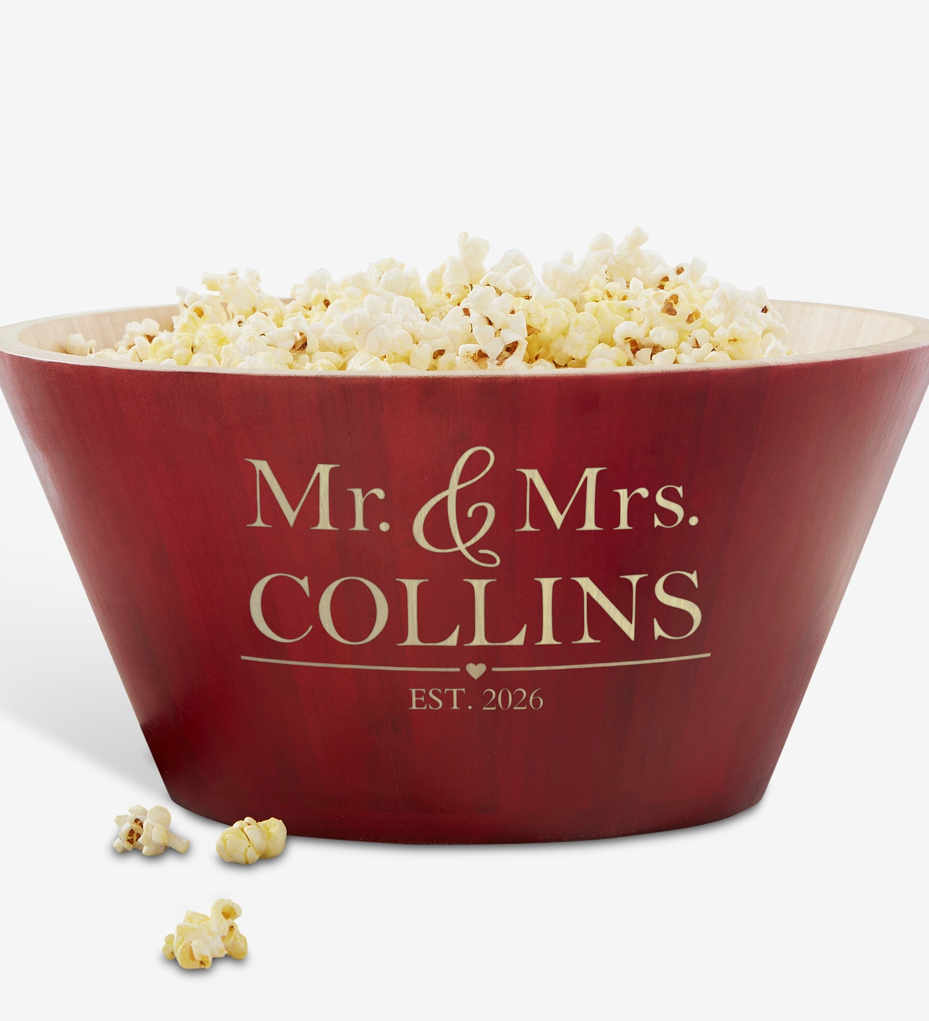 The Wedding Couple Personalized Bamboo Red Bowls