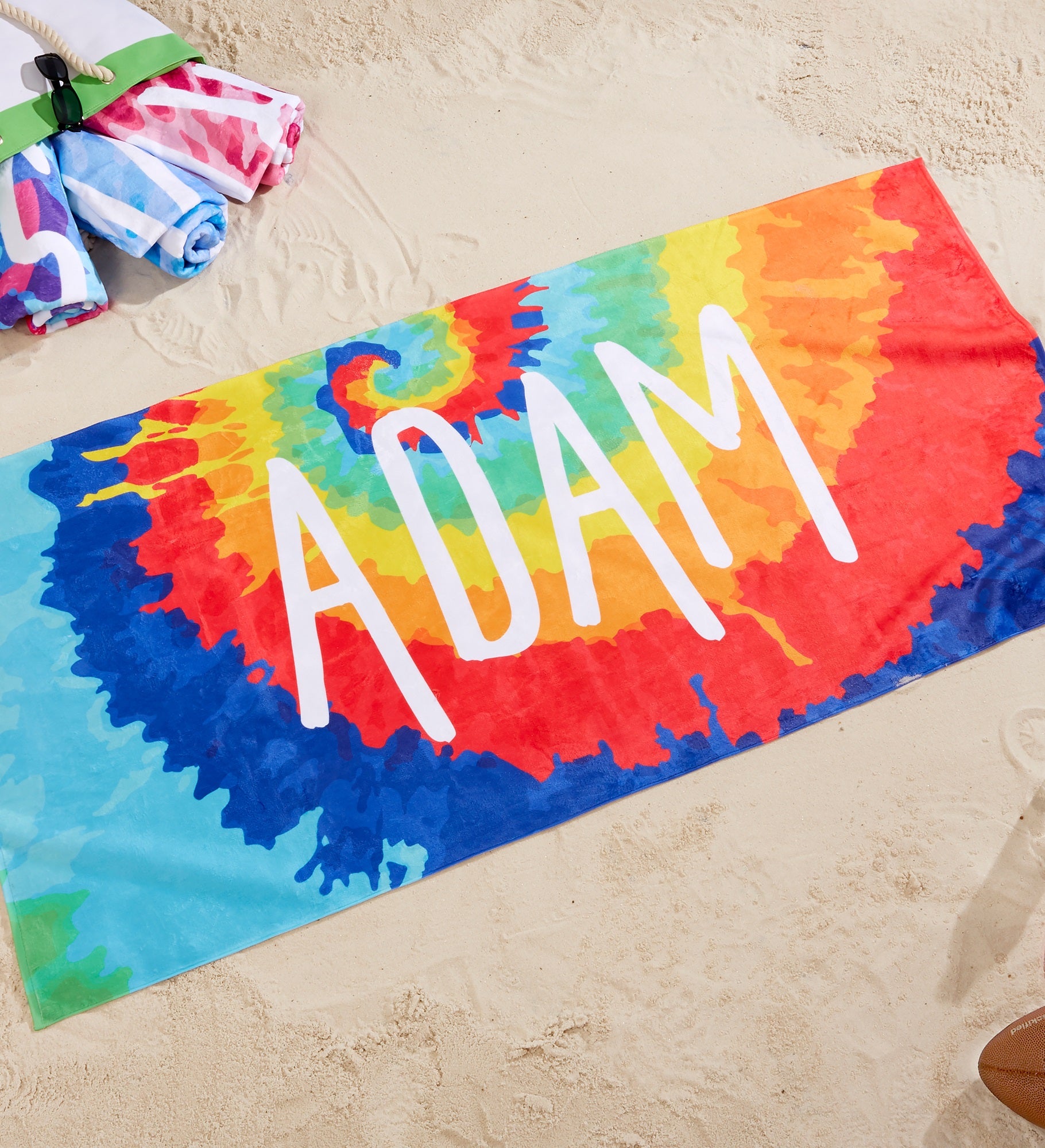 Tie Dye Fun Personalized Beach Towel