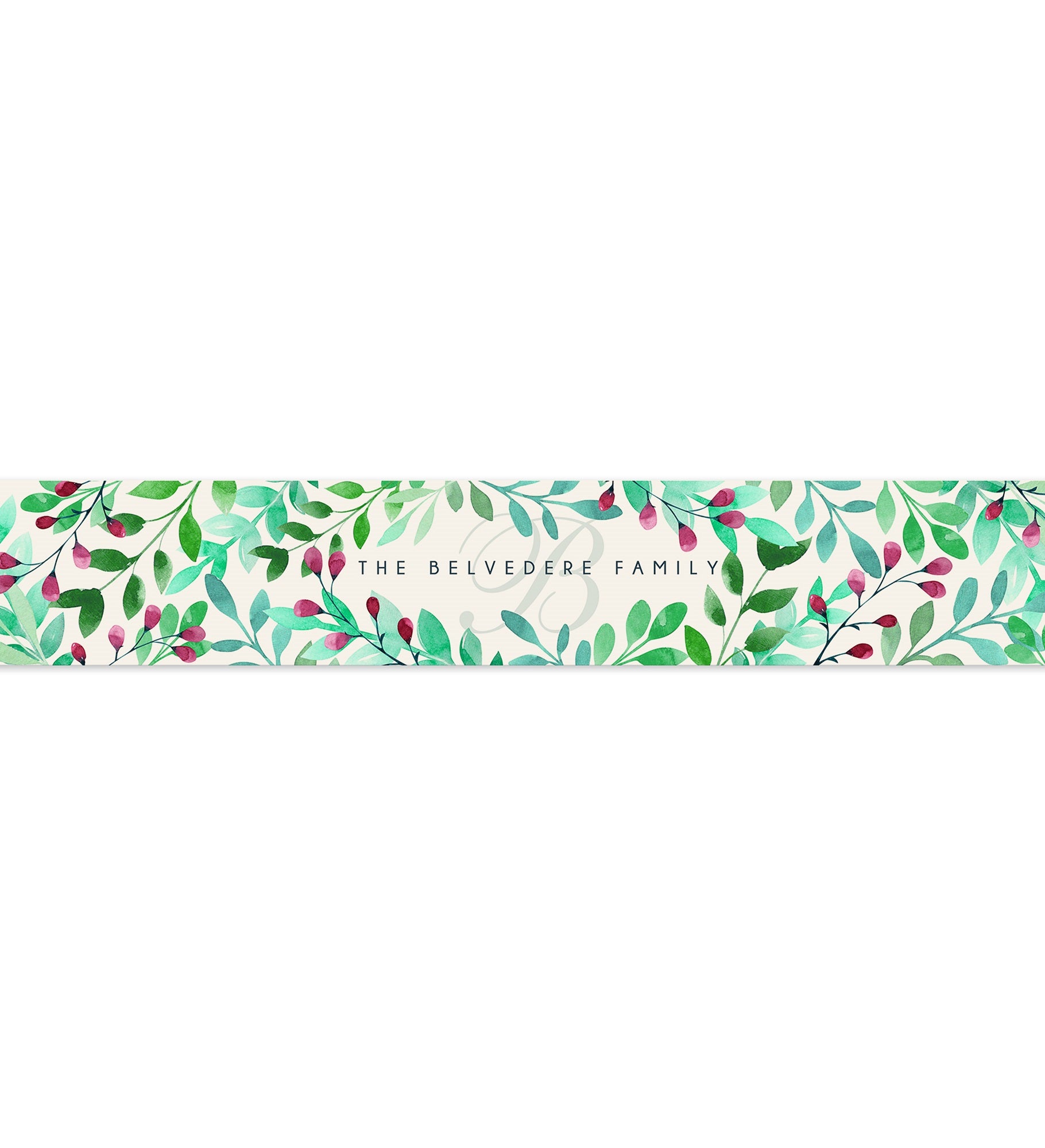Spring Floral Personalized Table Runner