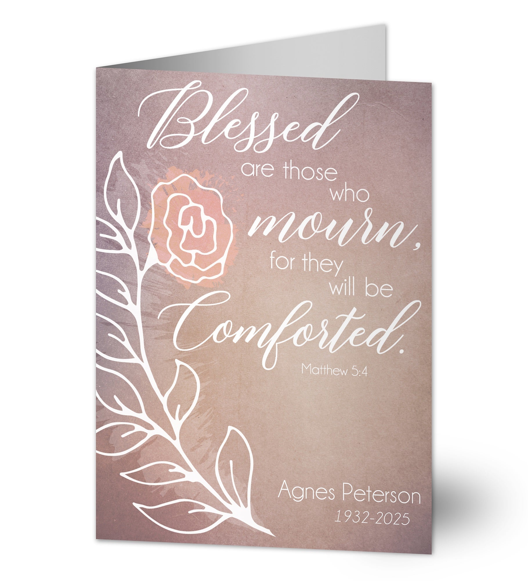 Blessed Are Those Personalized Sympathy Greeting Card