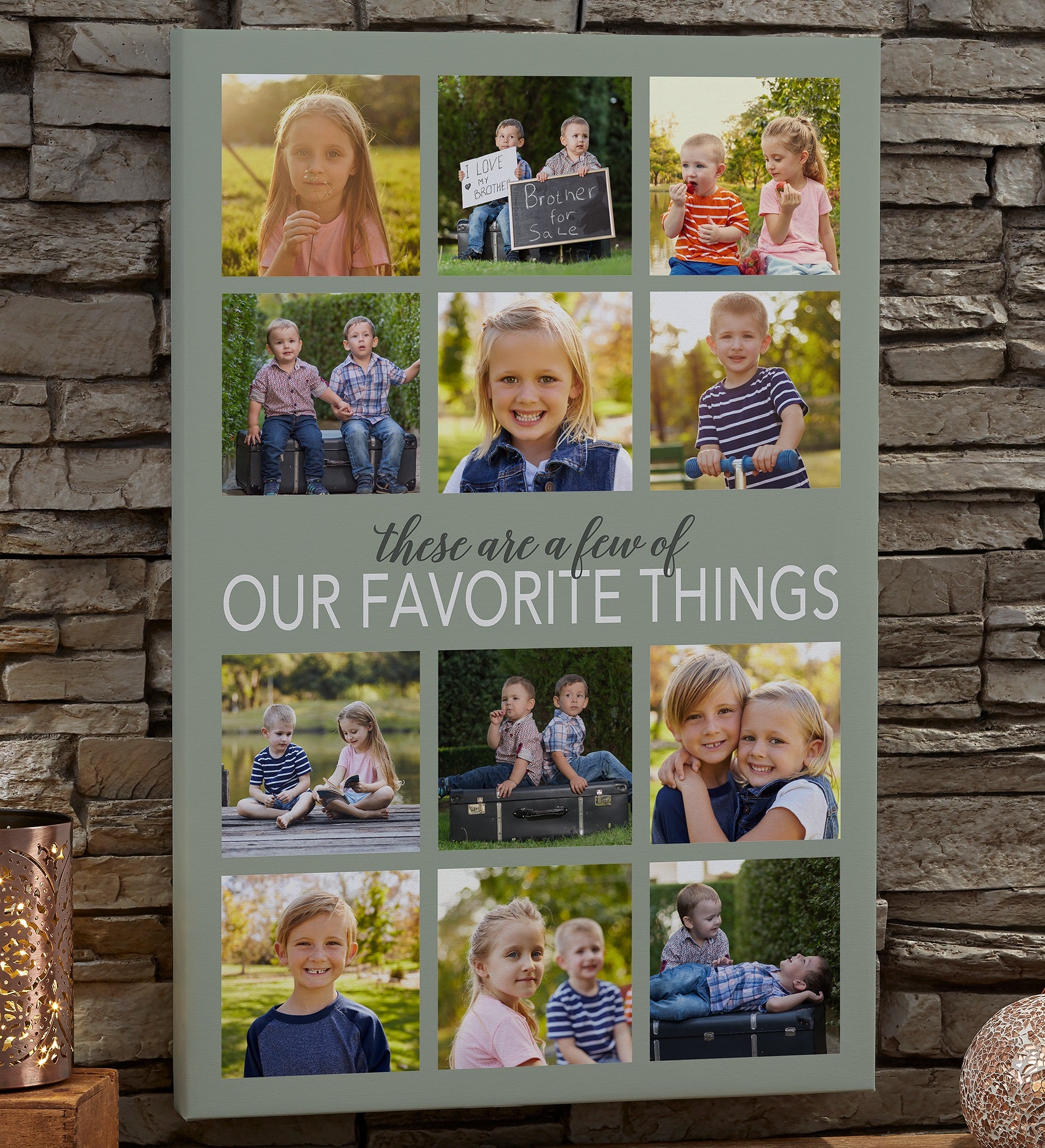 My Favorite Things Personalized Photo Canvas Print