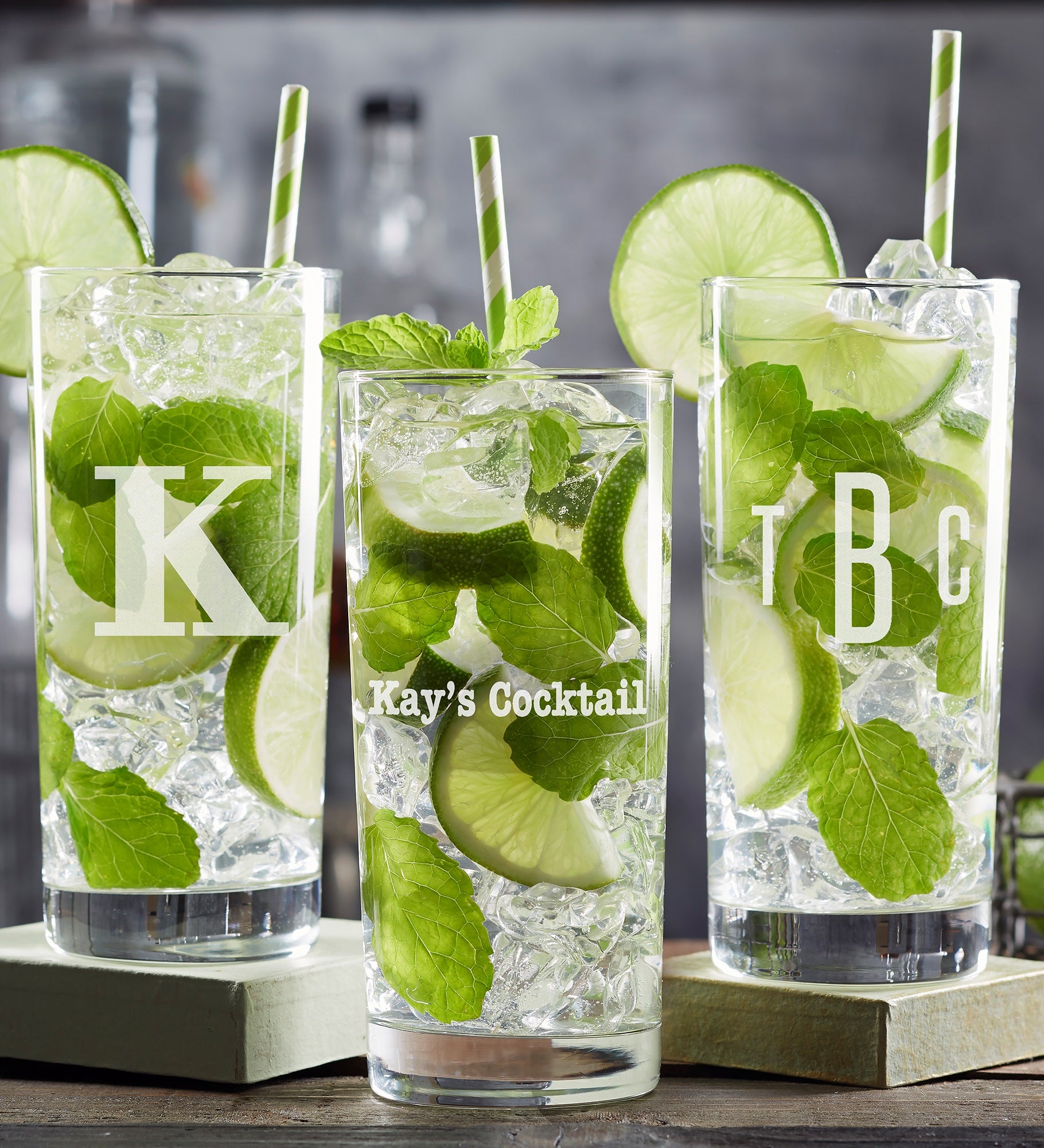 Classic Celebrations Etched Cocktail Glasses