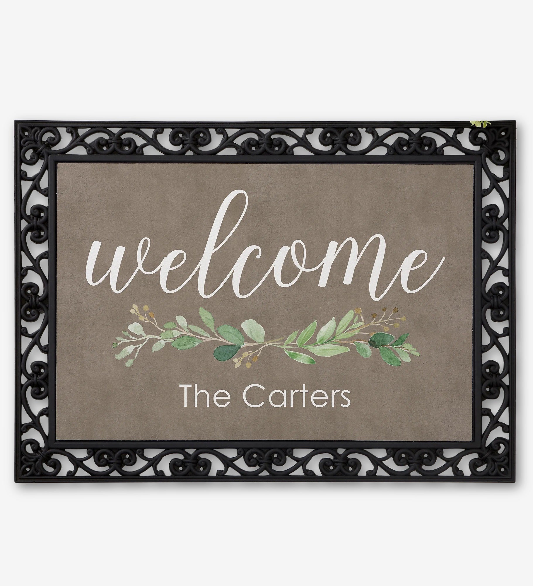 Greenery Welcome Personalized Doormats