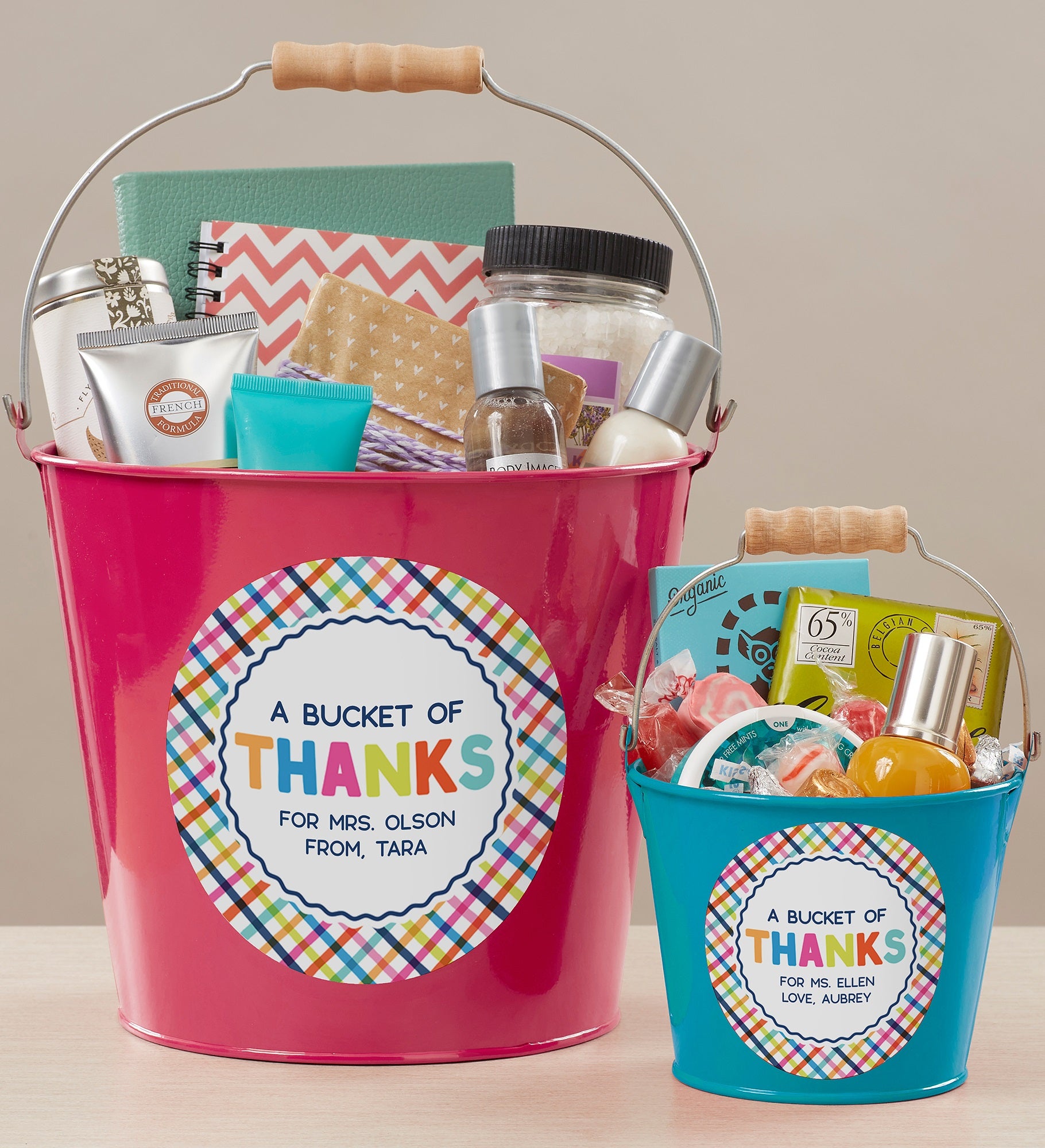 Bucket of Thanks Personalized Mini Metal Bucket