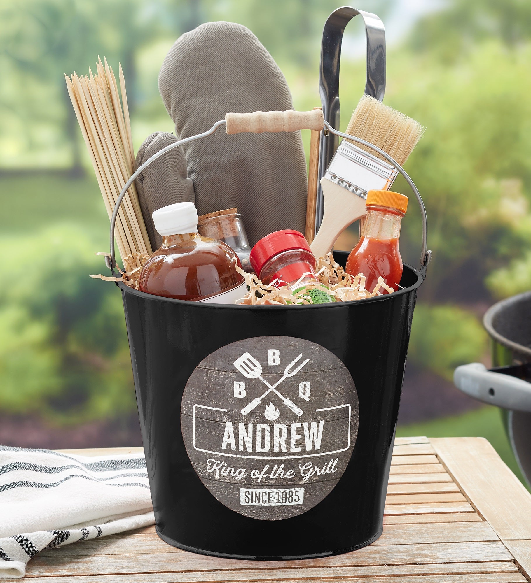 BBQ Time Personalized Metal Bucket