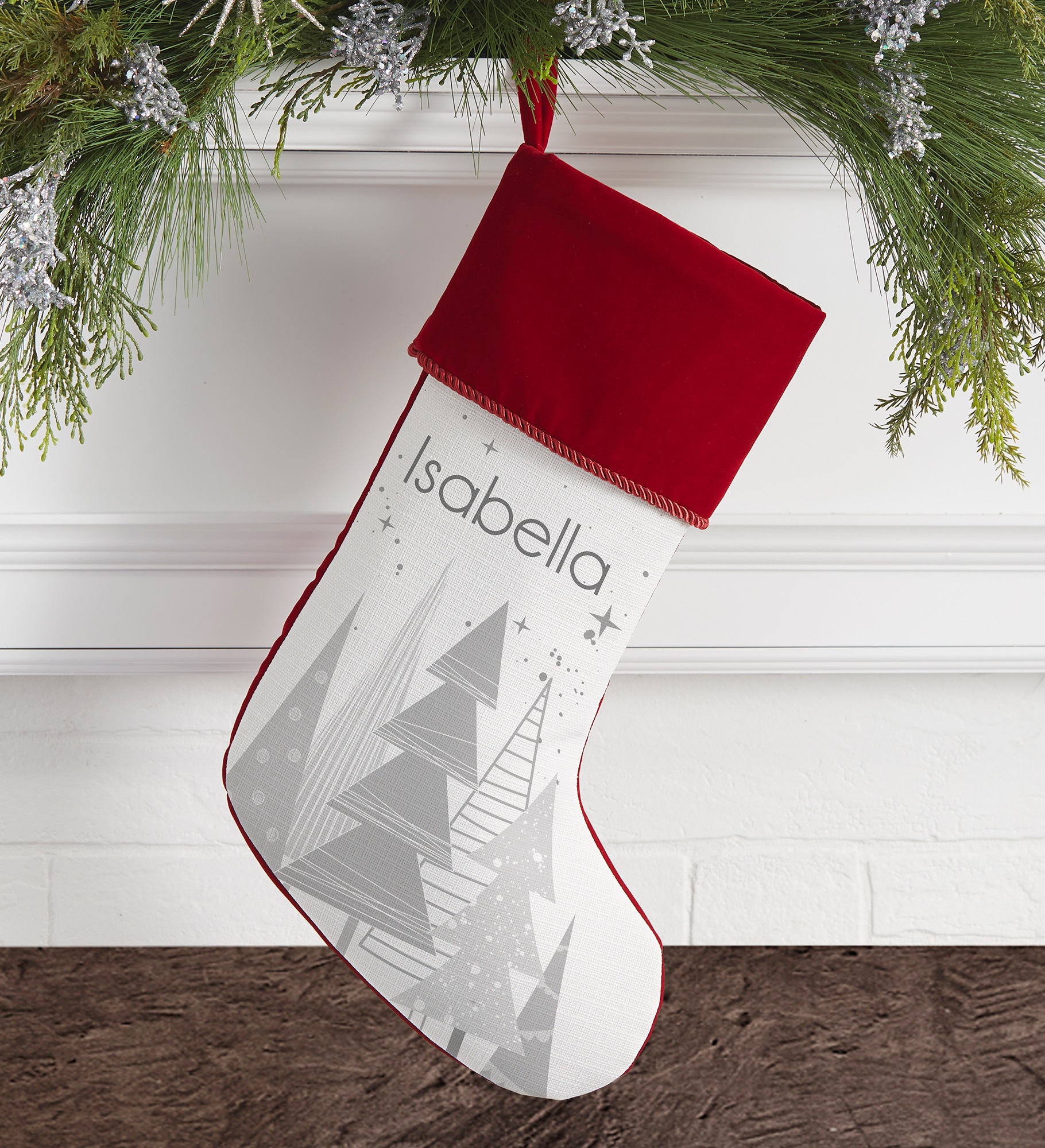 Frosty Neutrals Personalized Christmas Stockings