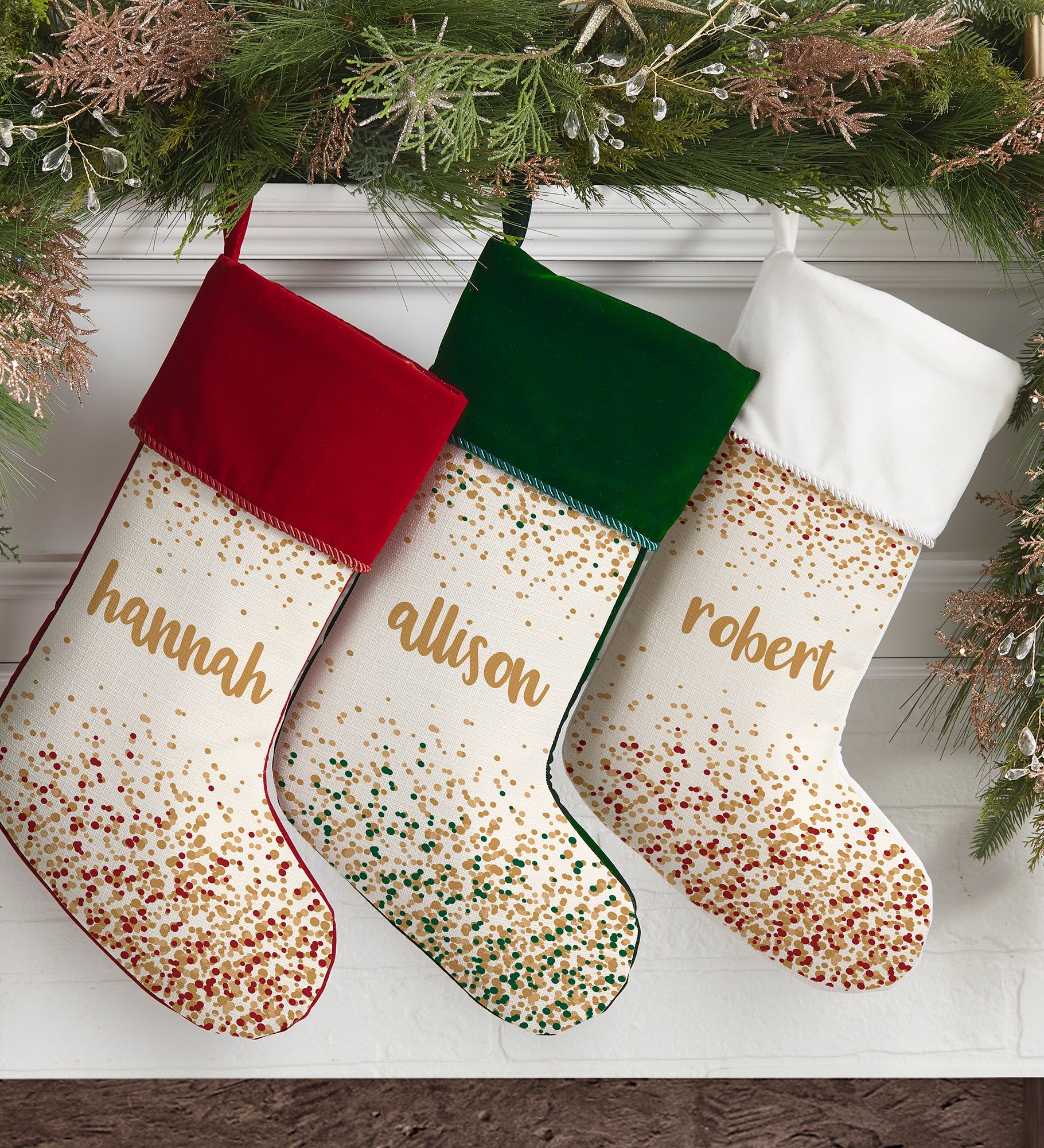Sparkling Name Personalized Christmas Stocking