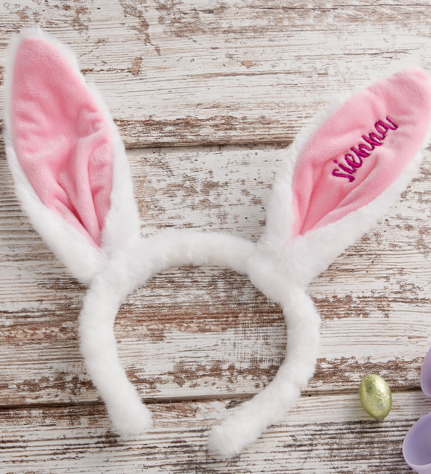 Embroidered Easter Bunny Ear Headband