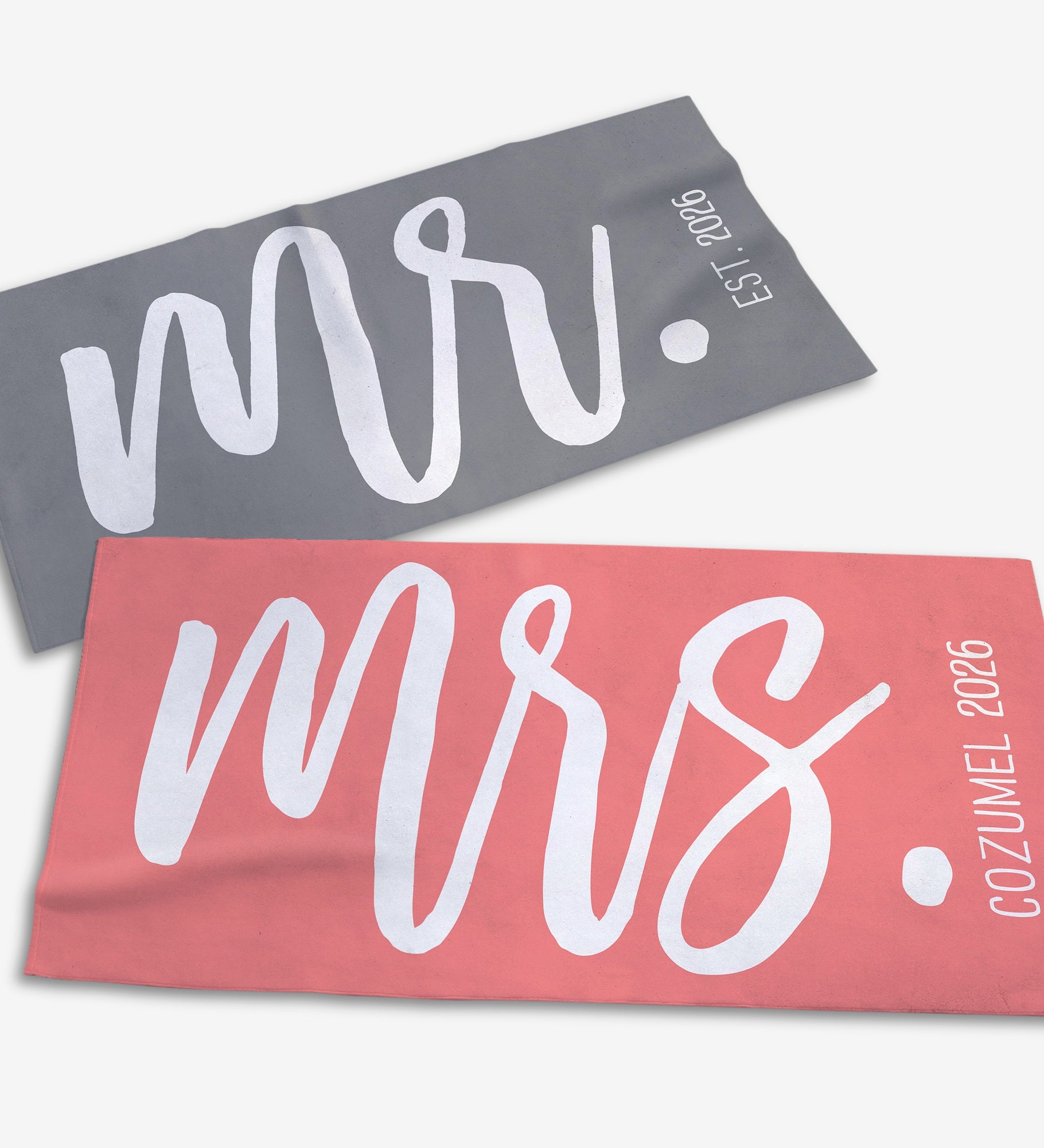 Mr. & Mrs. Personalized Beach Towel