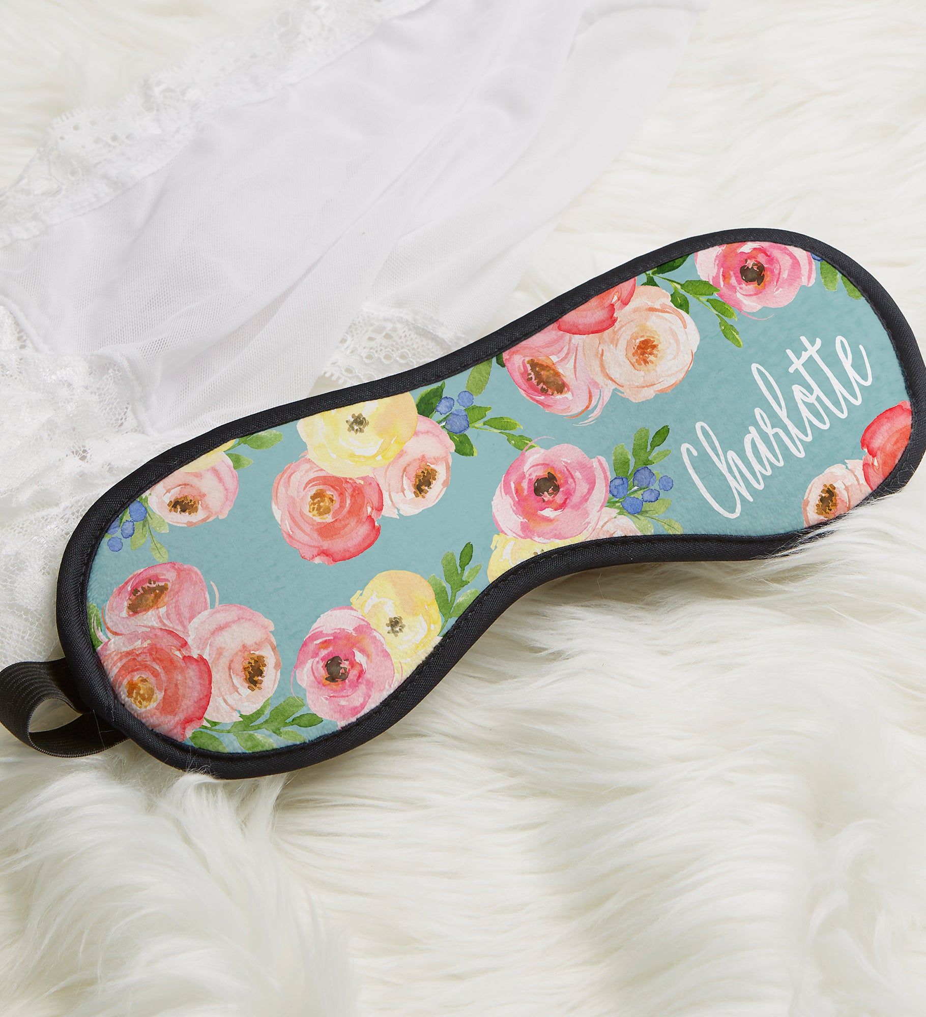 Floral Personalized Sleep Mask