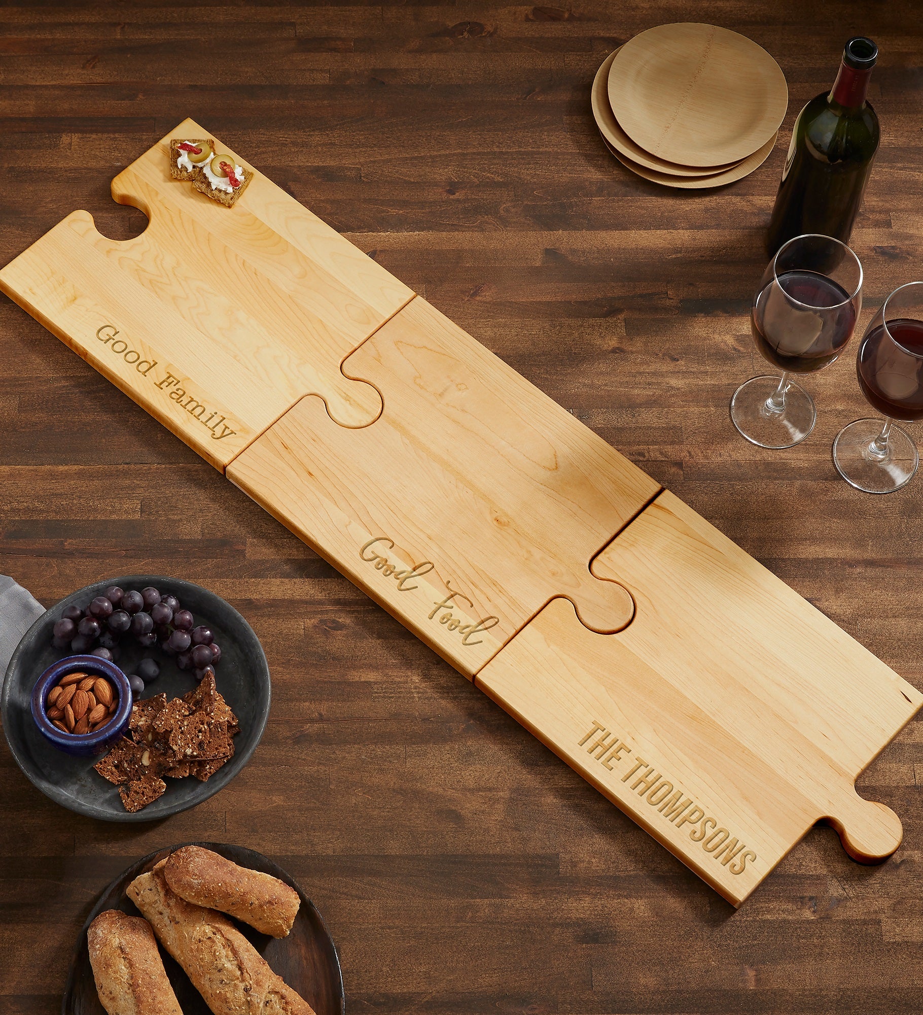 Family Expressions Personalized Puzzle Piece Cutting Board