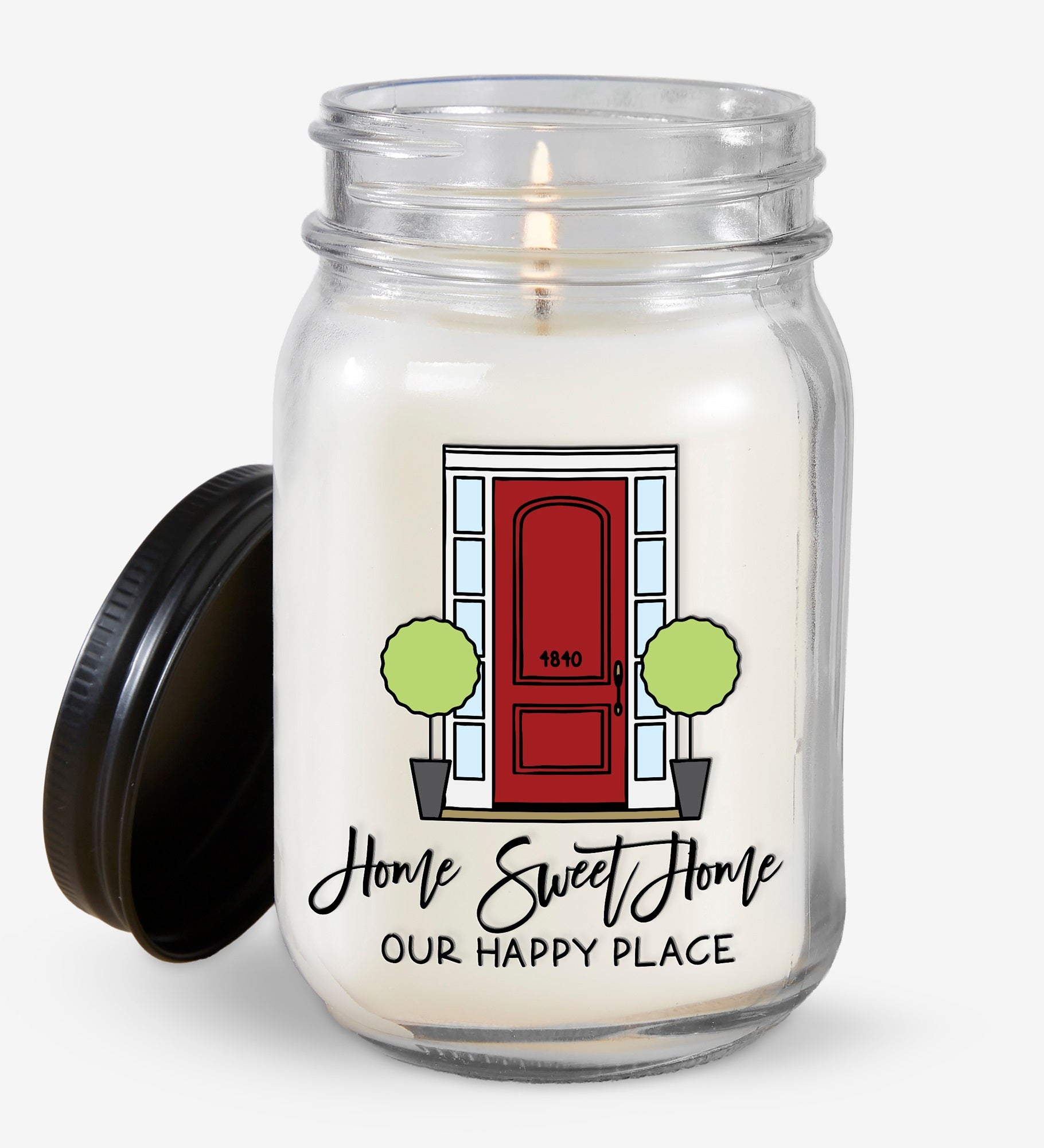 Our First Home Personalized Farmhouse Candle Jar