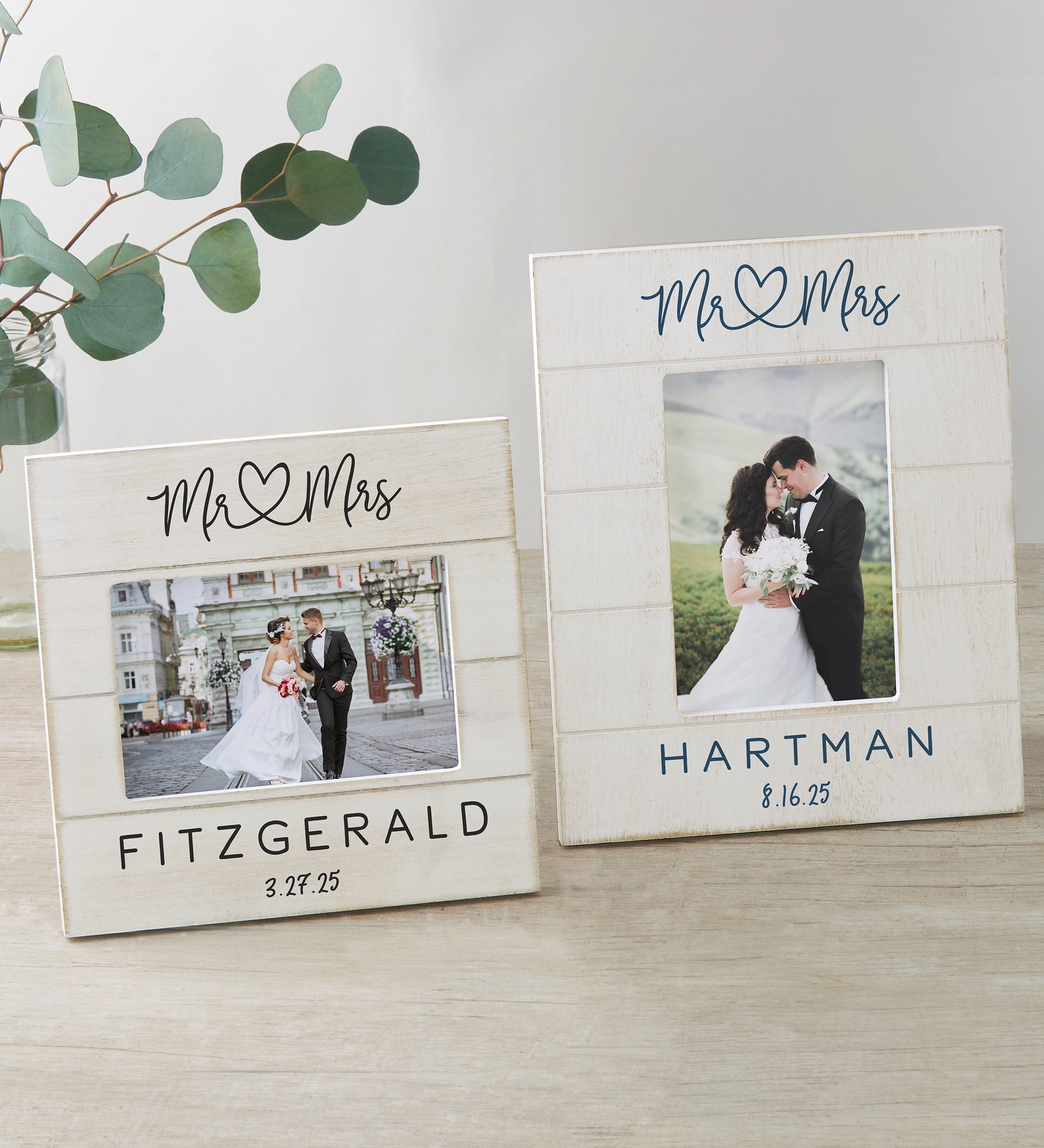 Infinite Love Personalized Wedding Shiplap Picture Frame