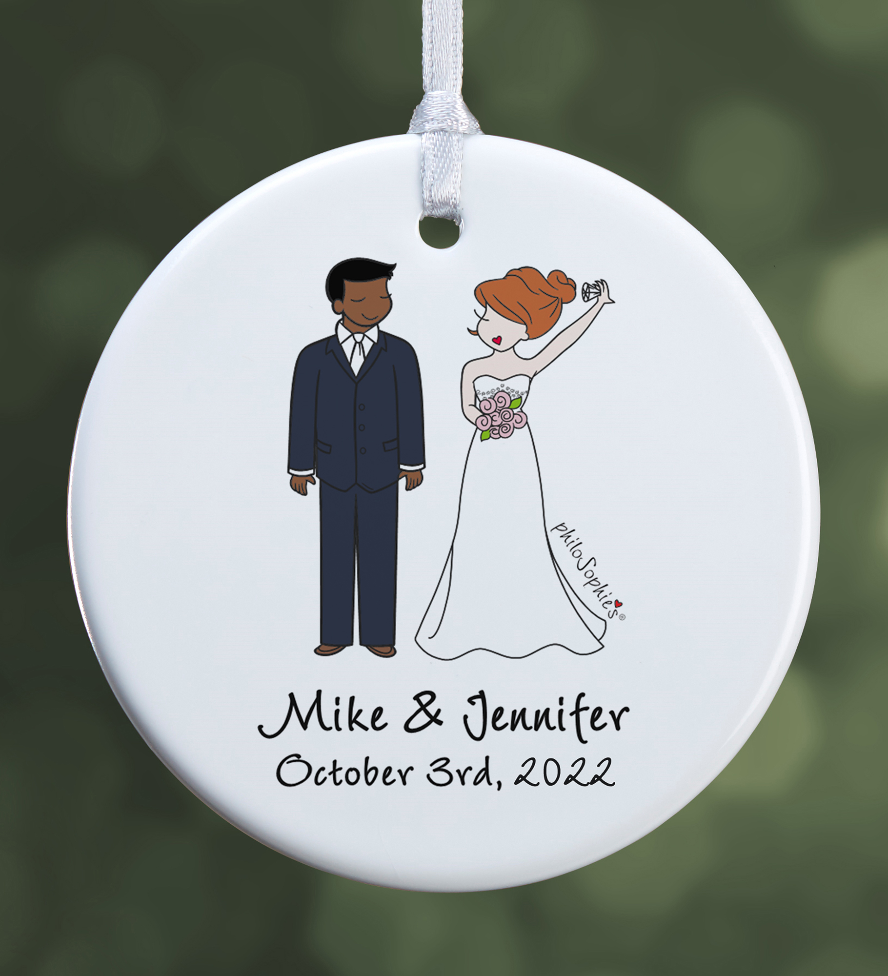 Wedding Couple philo Sophie's® Personalized Ornament
