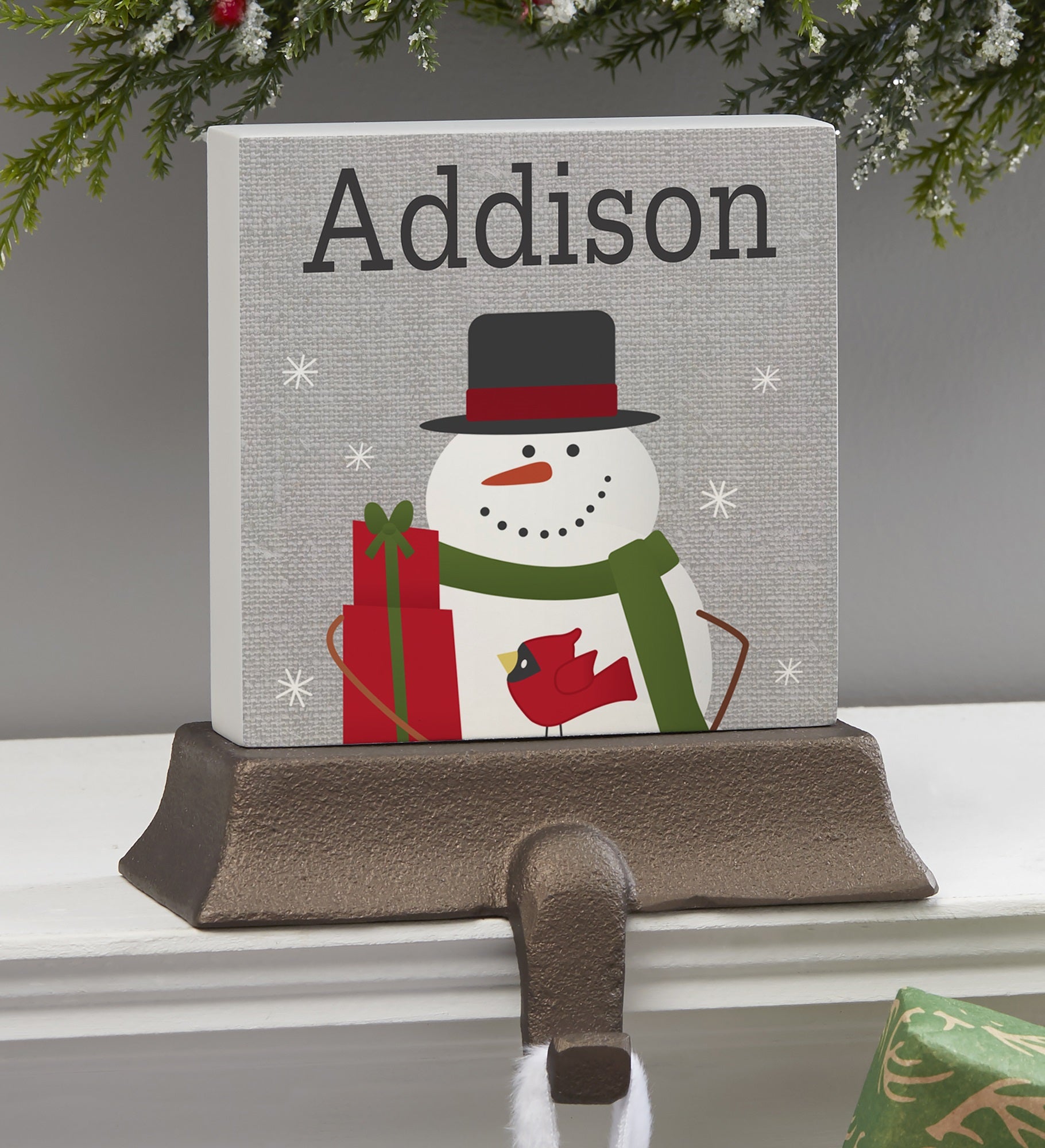 Wintry Cheer Personalized Stocking Holder