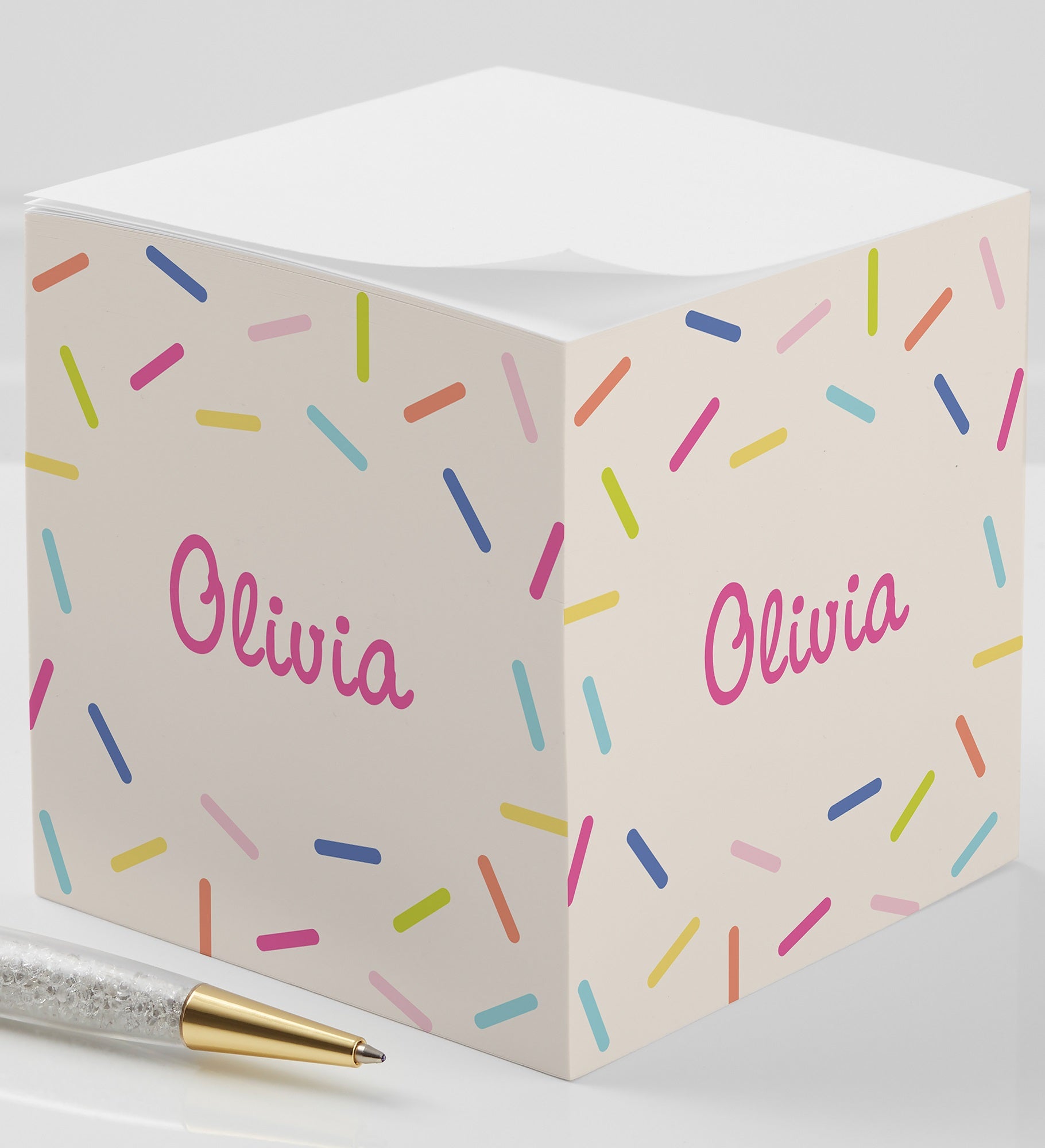 Sprinkles Personalized Paper Note Cube