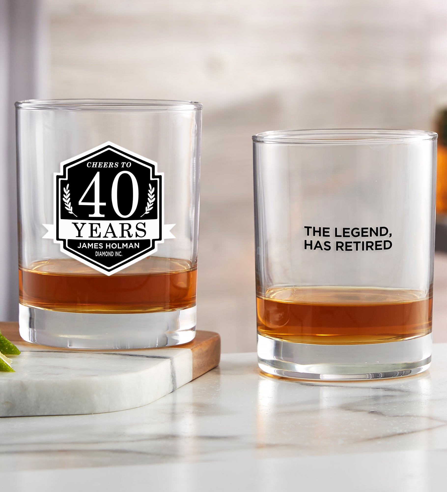 Retirement Personalized 14oz. Whiskey Glass