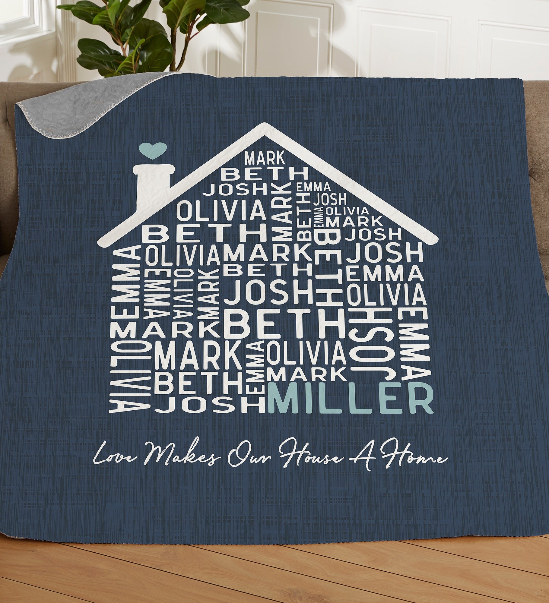 Family Home Personalized Blanket