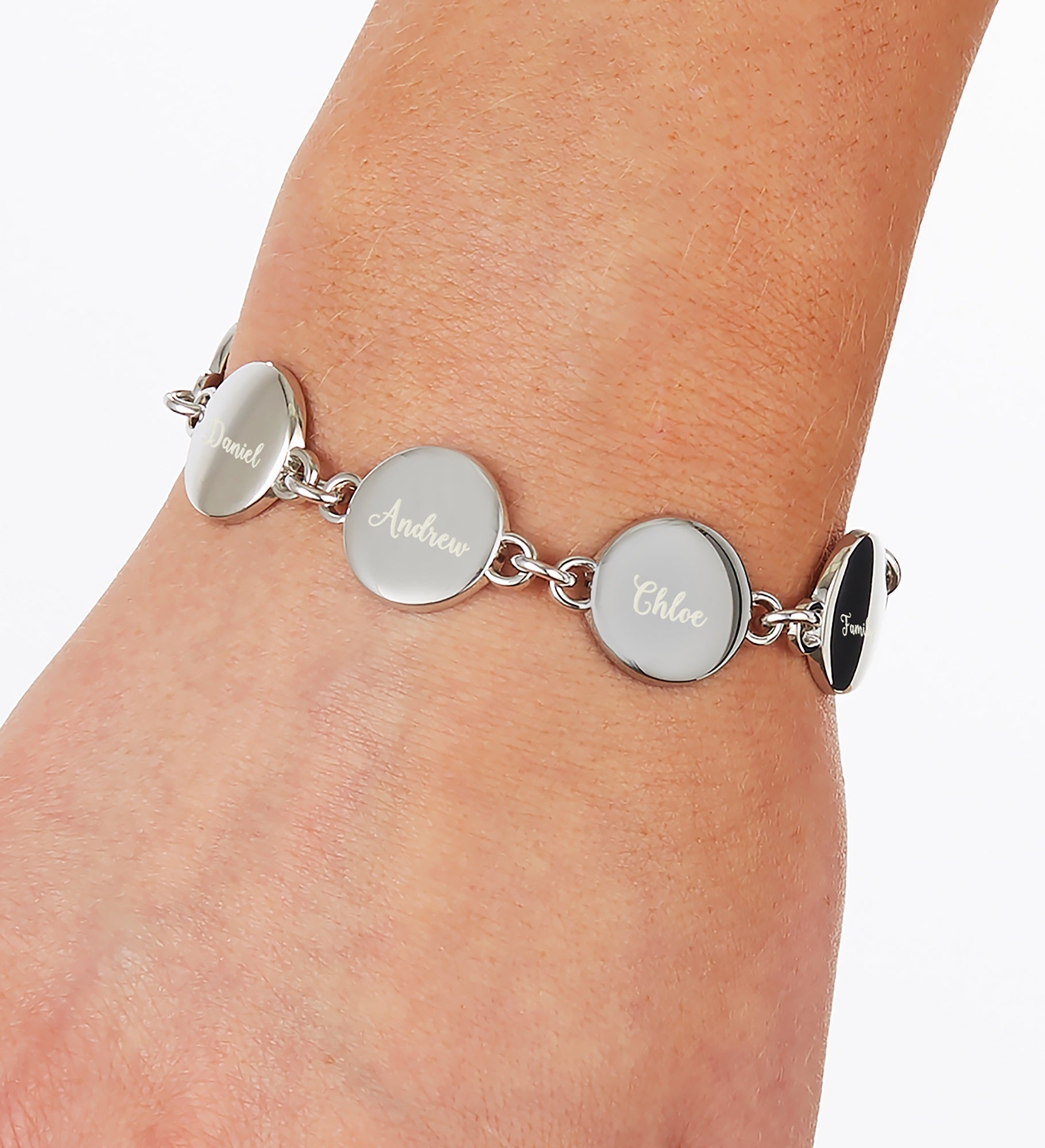 Family Connections Personalized Round Bolo Bracelet