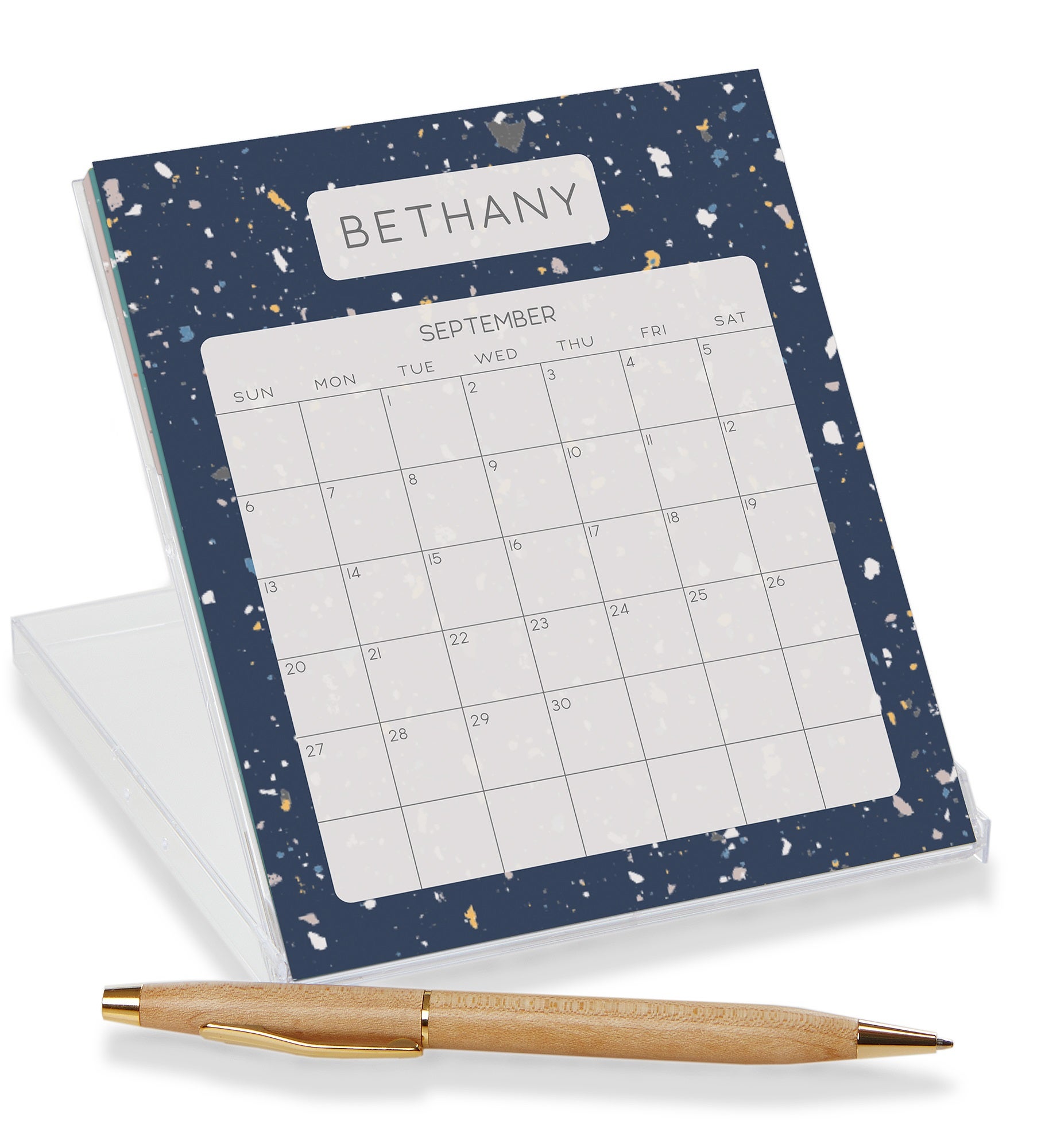 Terrazzo Personalized Desk Calendar