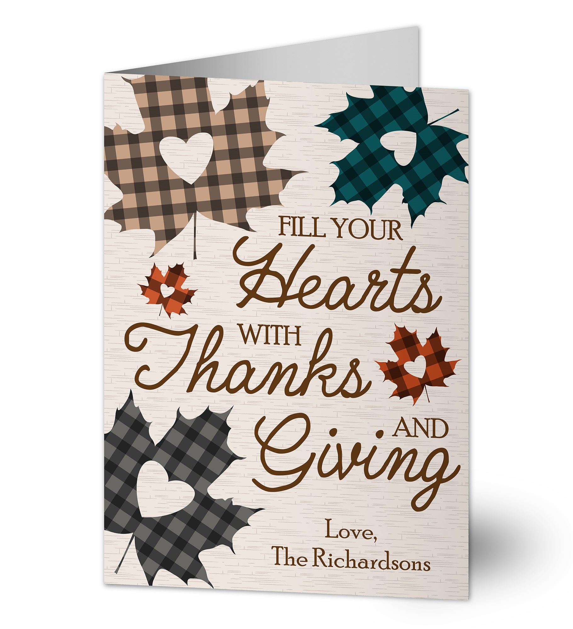 Buffalo Plaid Thanksgiving Greeting Card