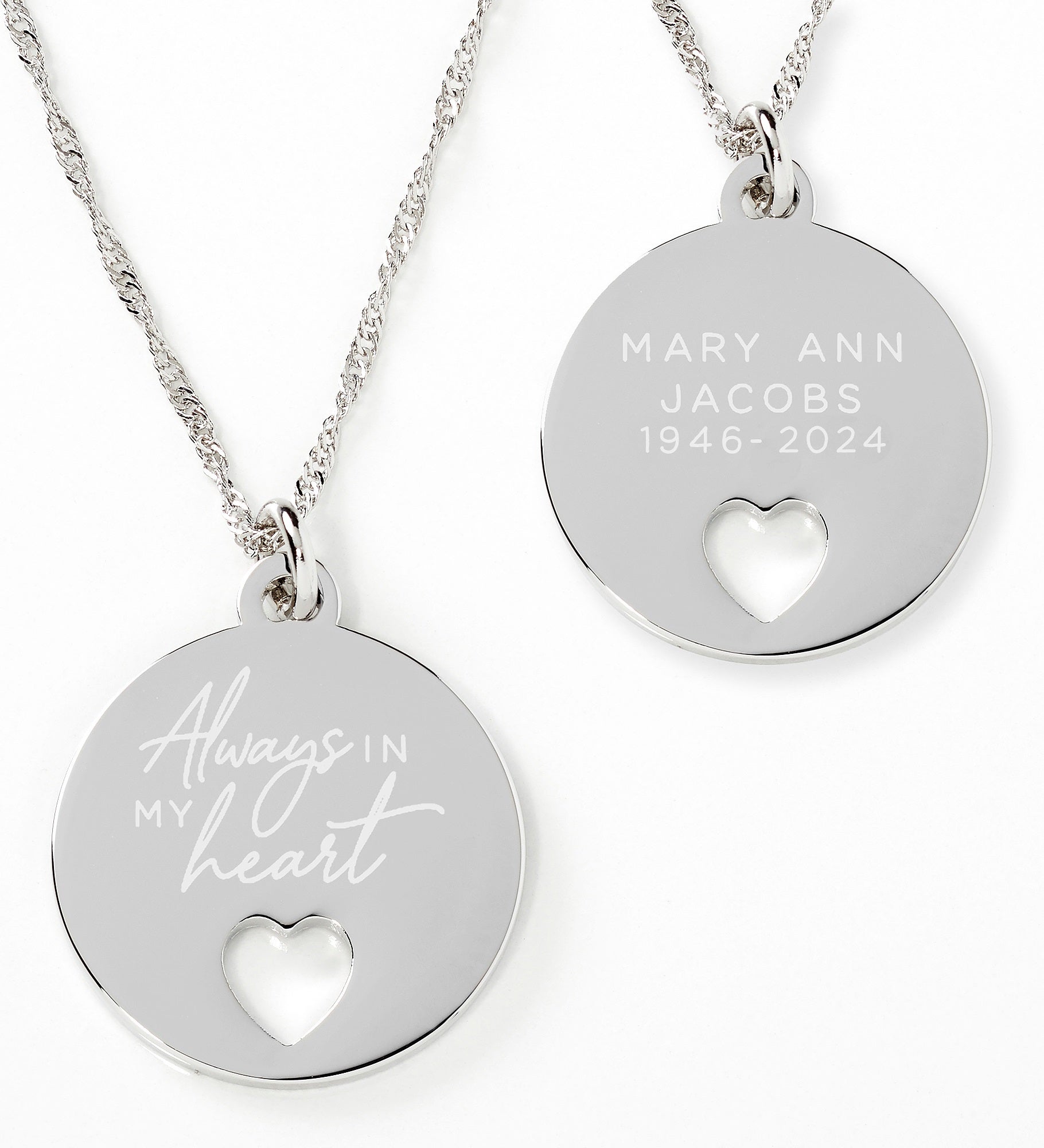 Always In My Heart Personalized Pendant Necklace