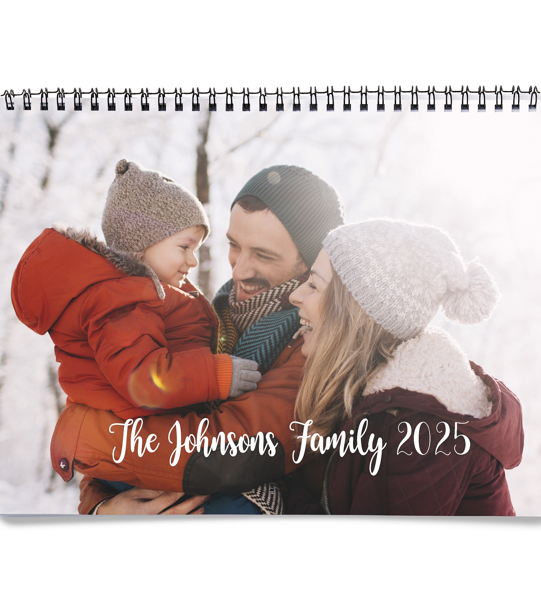 Handlettered Photo Personalized Wall Calendar