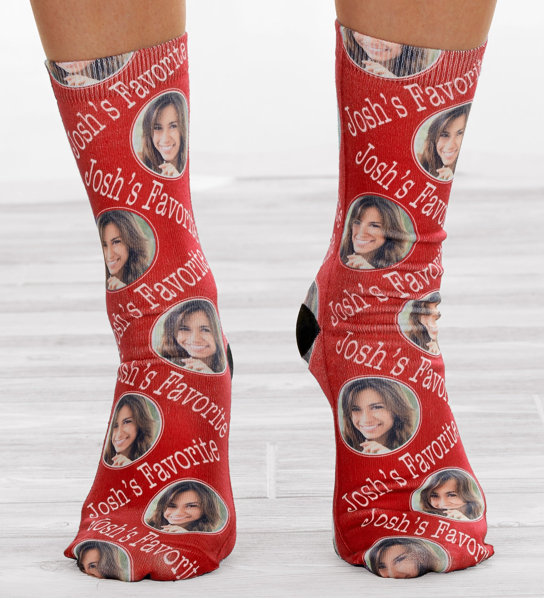 Personalized Romantic Photo Adult Socks