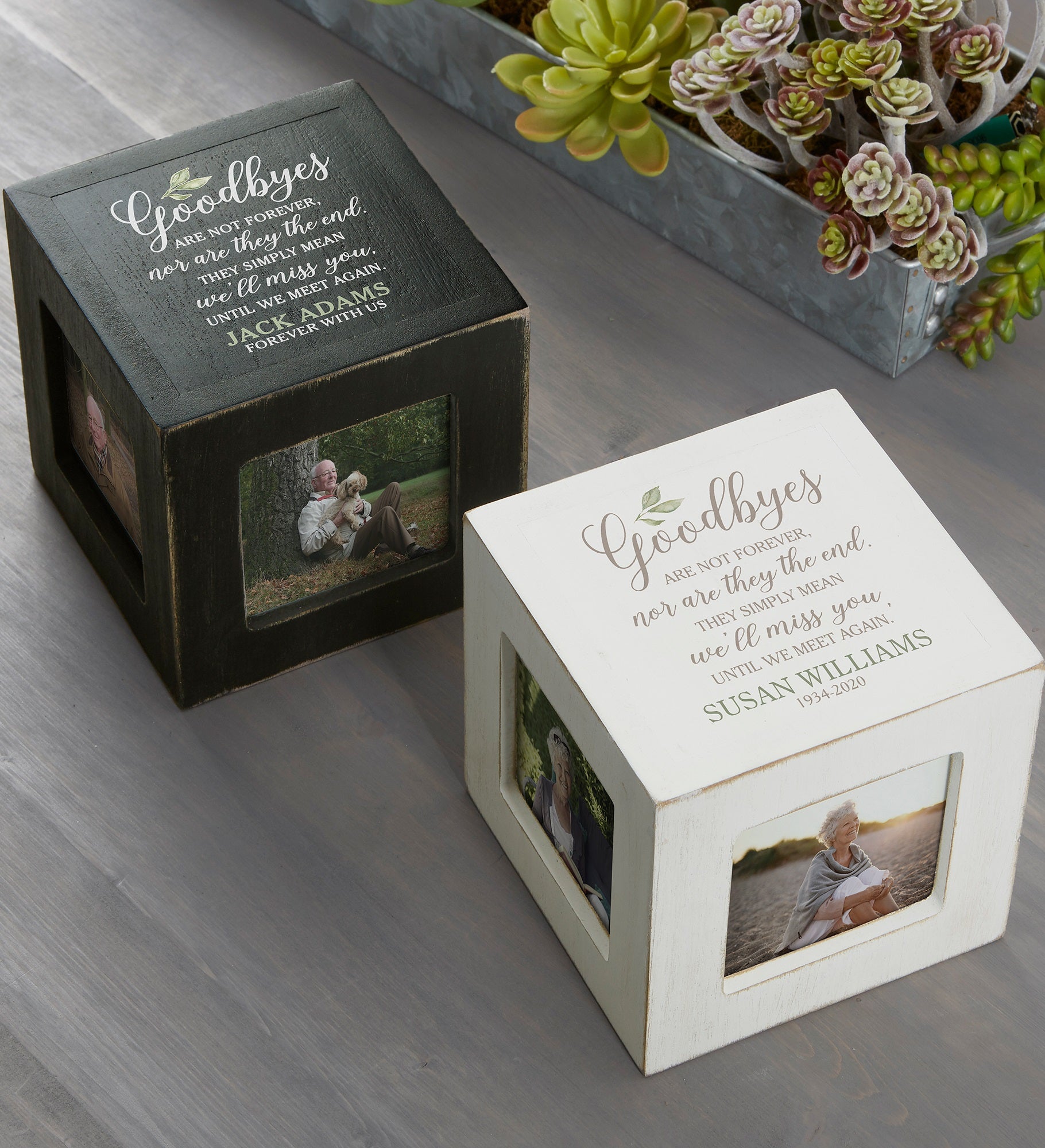 Goodbye Memorial Personalized Photo Cubes