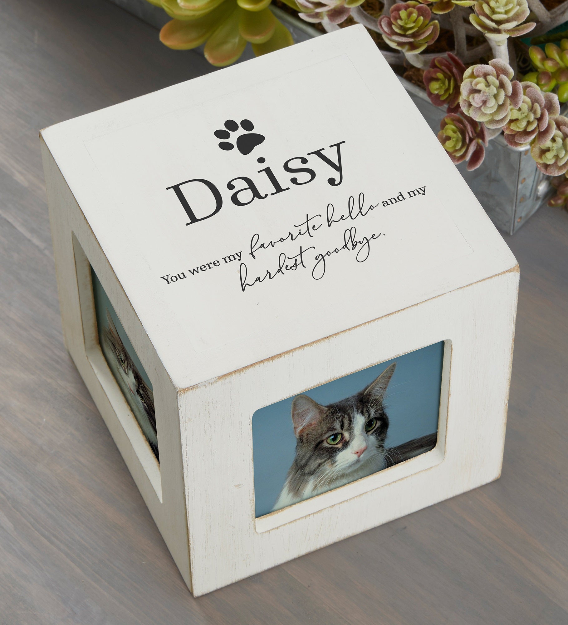 Pet Memorial Personalized Photo Cube