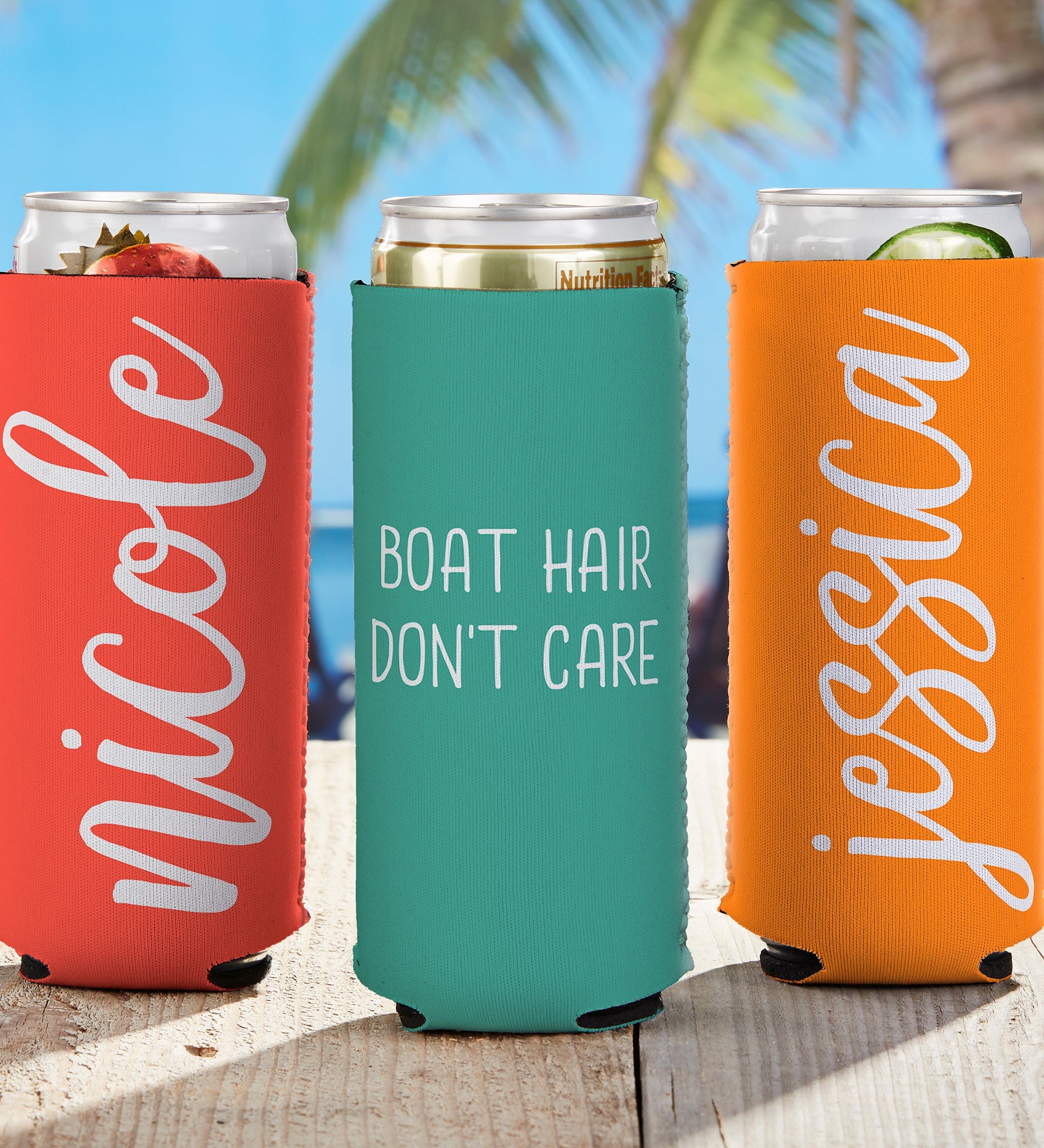 Scripty Style Personalized Slim Can Cooler