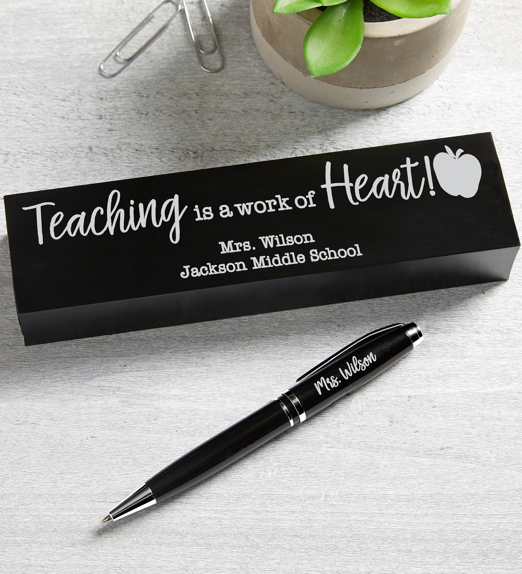 Inspiring Teacher Personalized Aluminum Pen Set