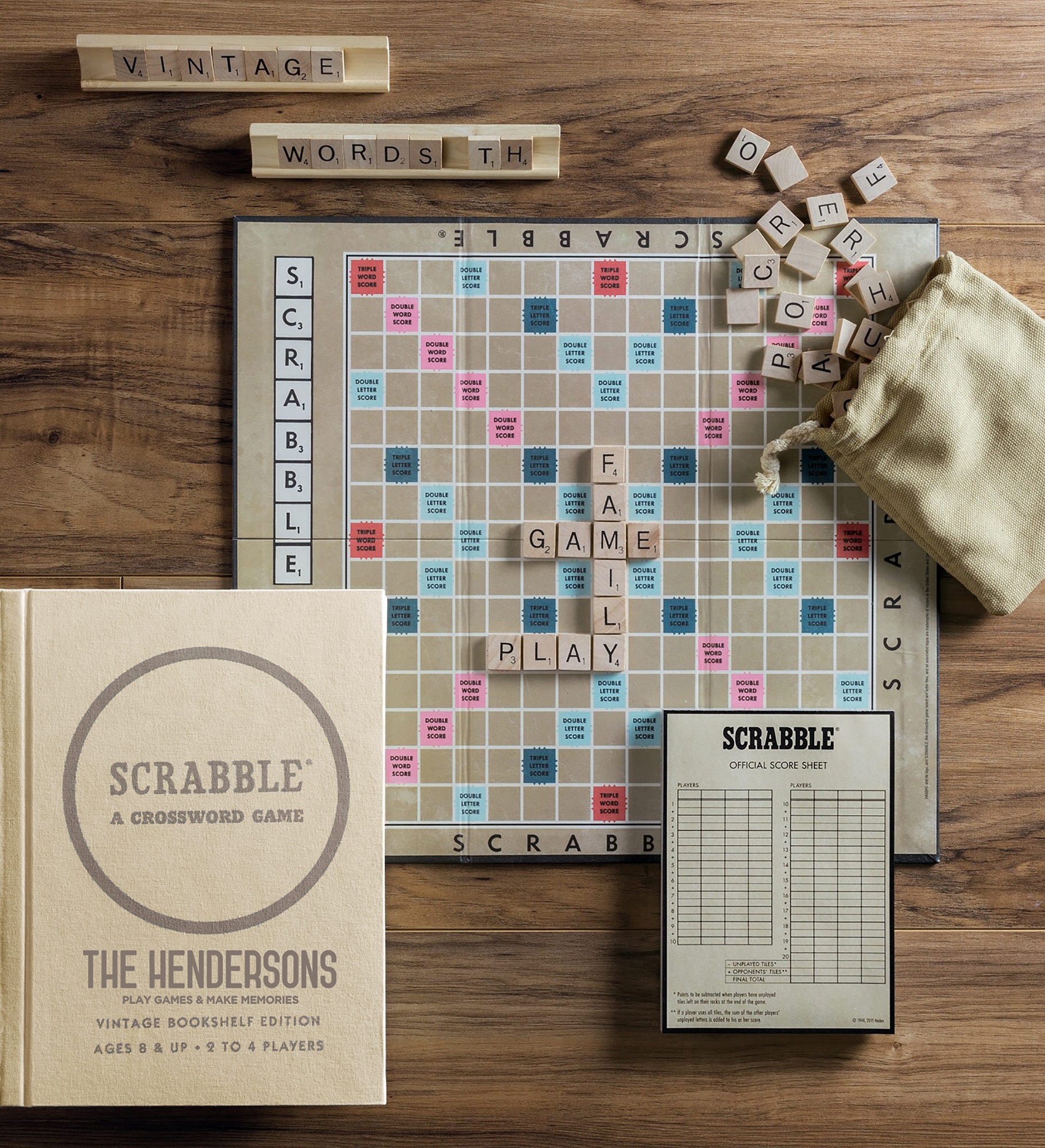 Scrabble® Personalized Vintage Bookshelf Edition Board Game