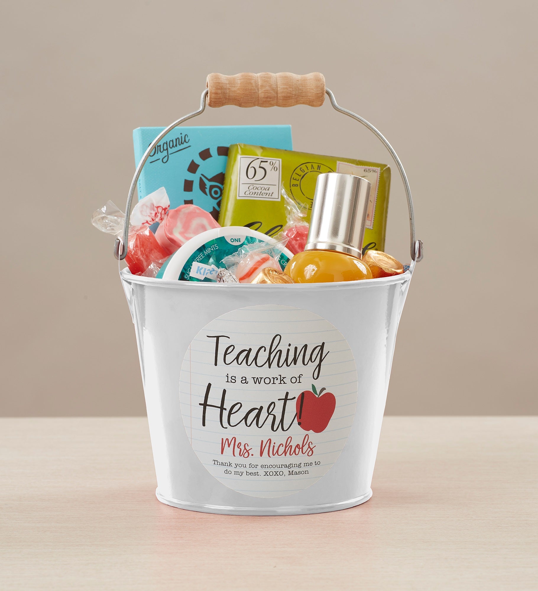 Inspiring Teacher Personalized Metal Buckets