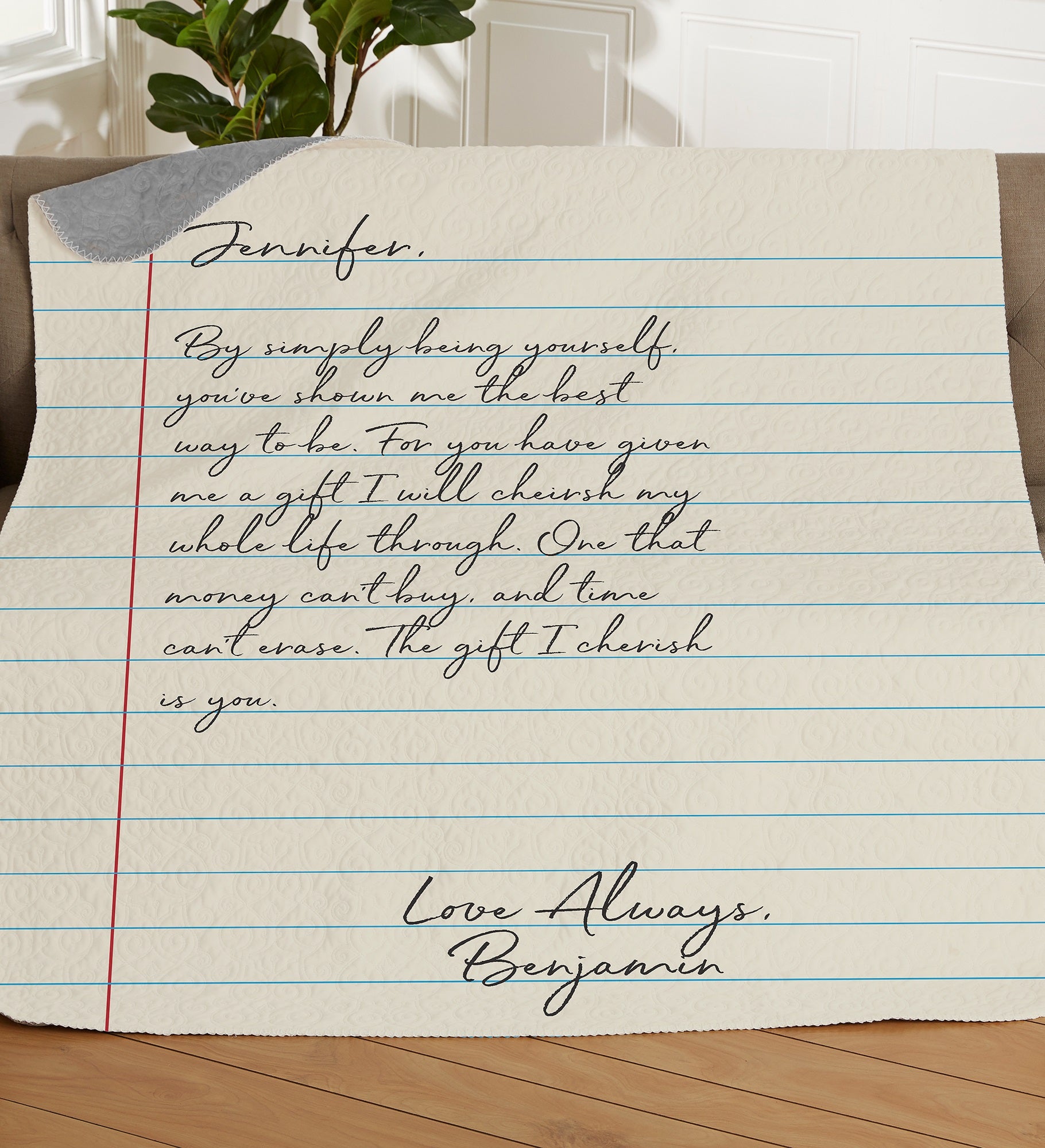 Love Letter Personalized Blankets