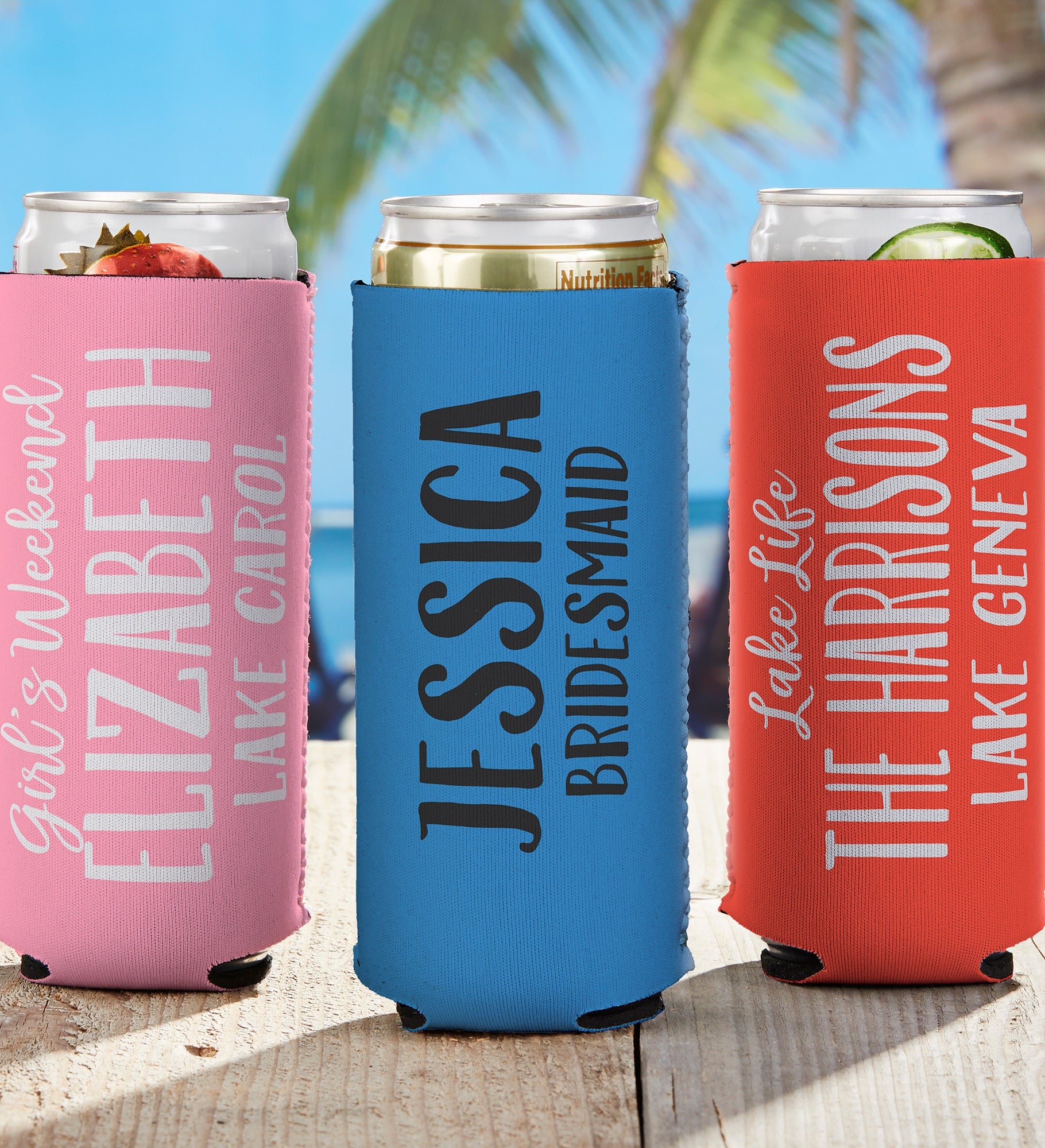 Any Message Personalized Slim Can Cooler