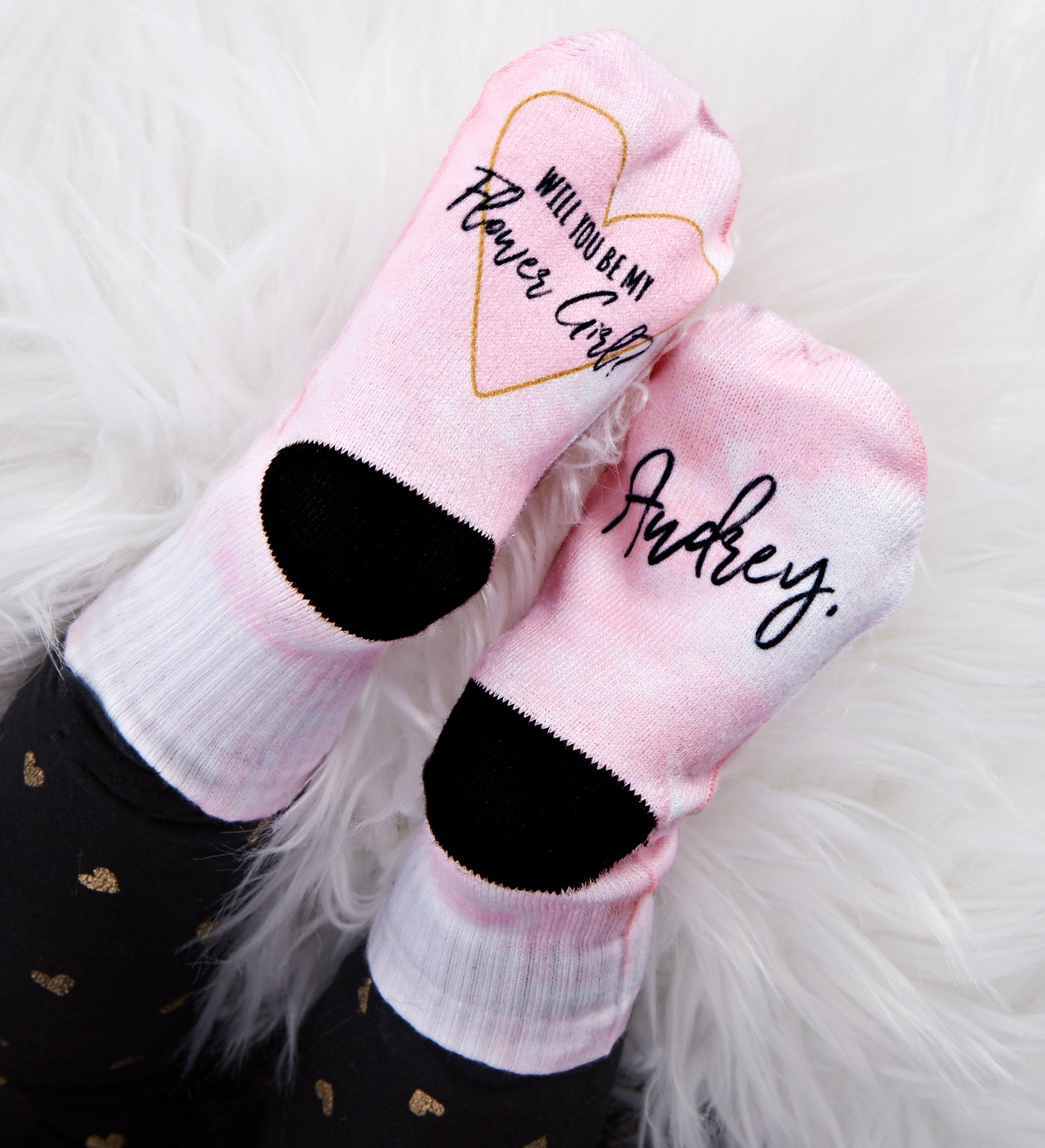 Will You Be My Flower Girl Personalized Toddler Socks