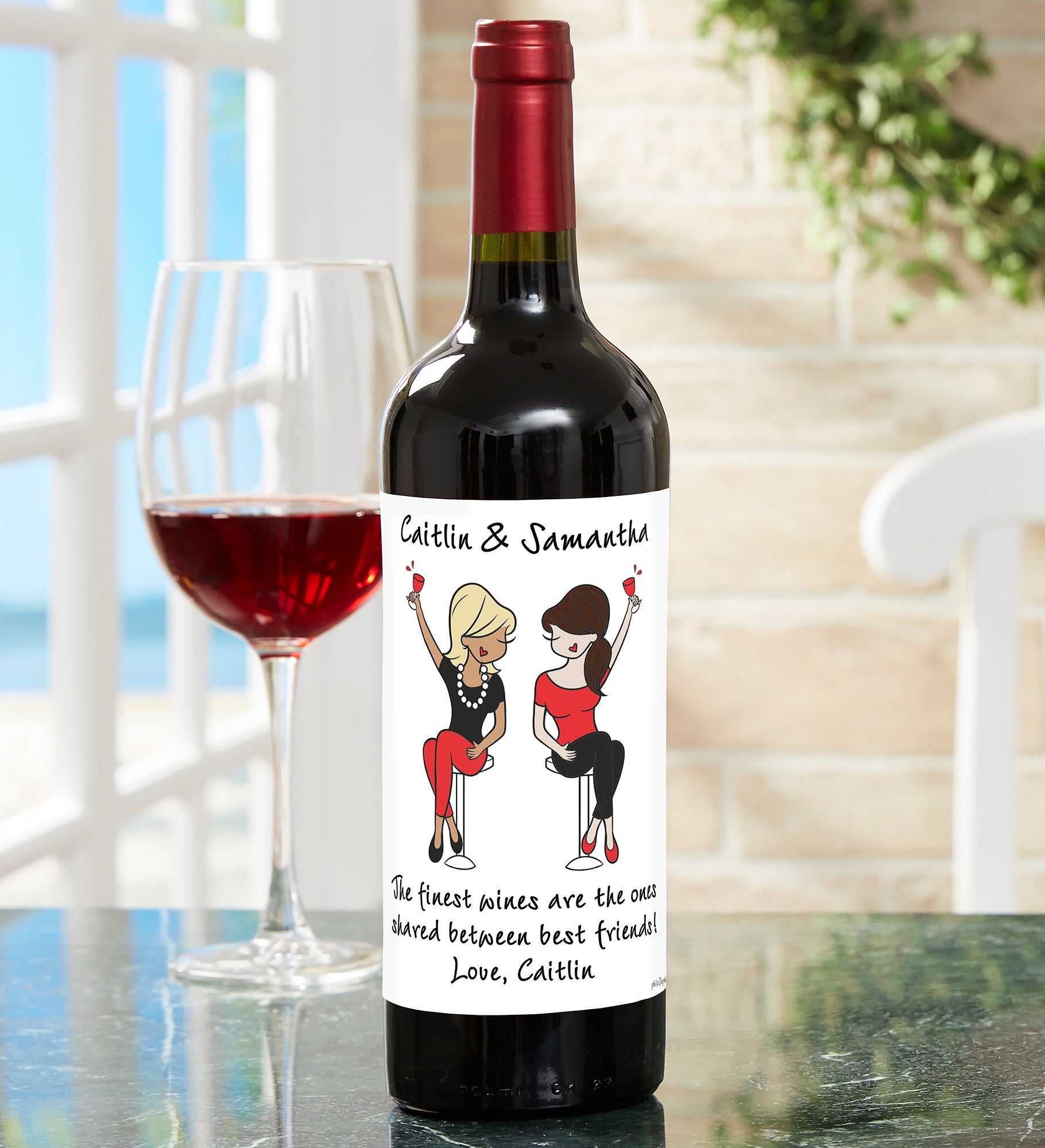 Best Friends philo Sophie's® Personalized Wine Label