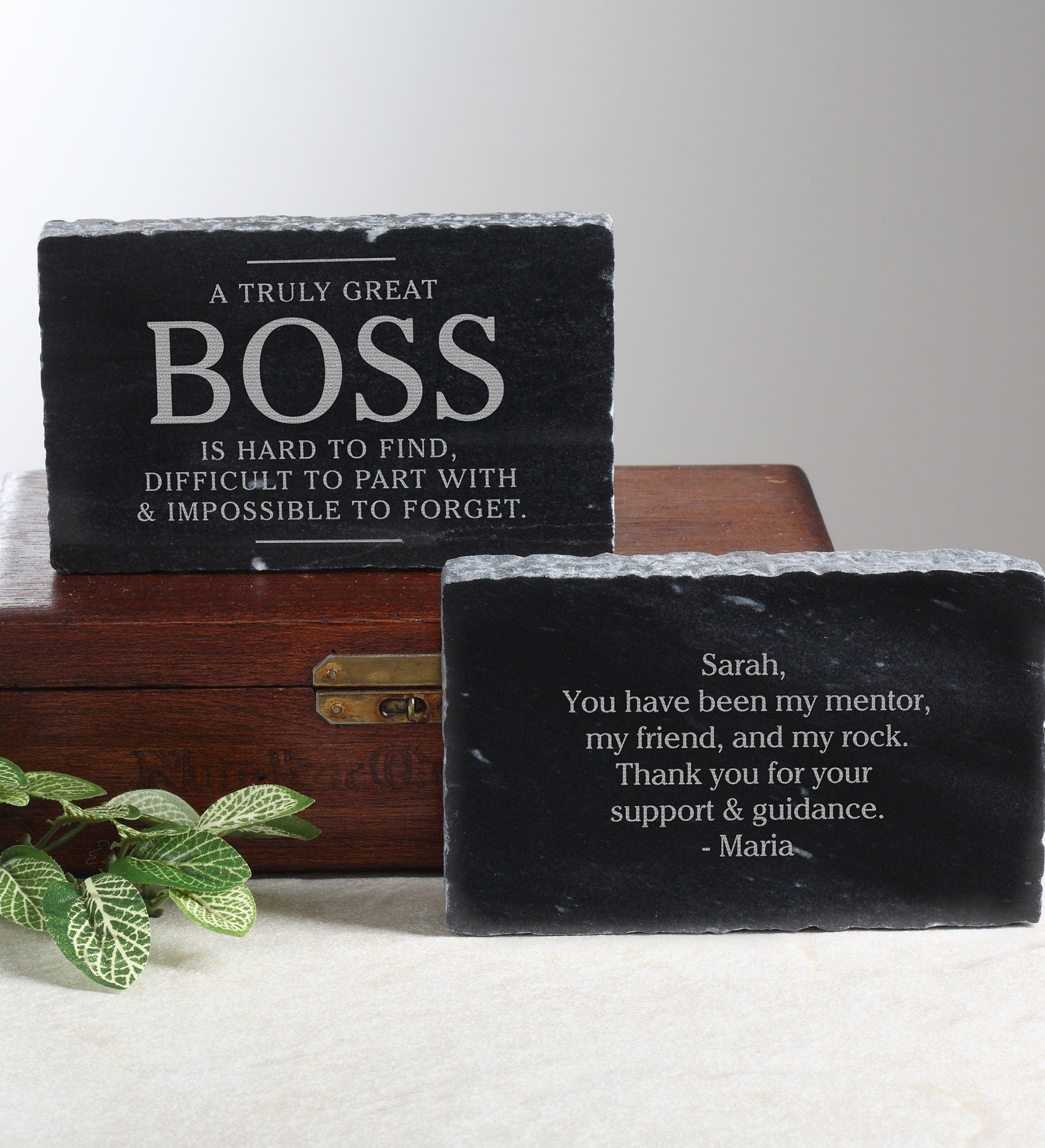 The Boss Engraved Marble Keepsake