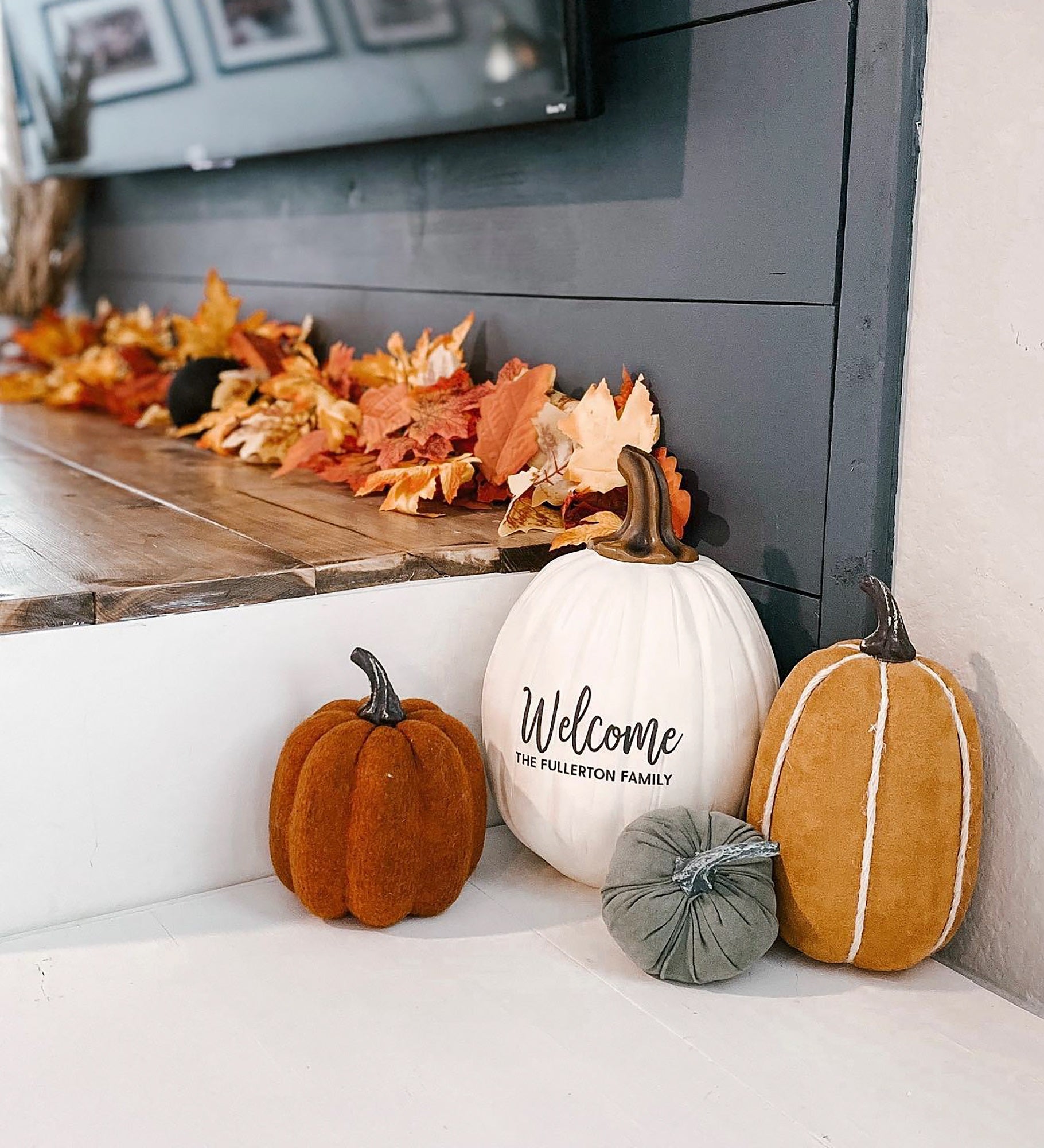 Fall Seasonally Script Personalized Pumpkins