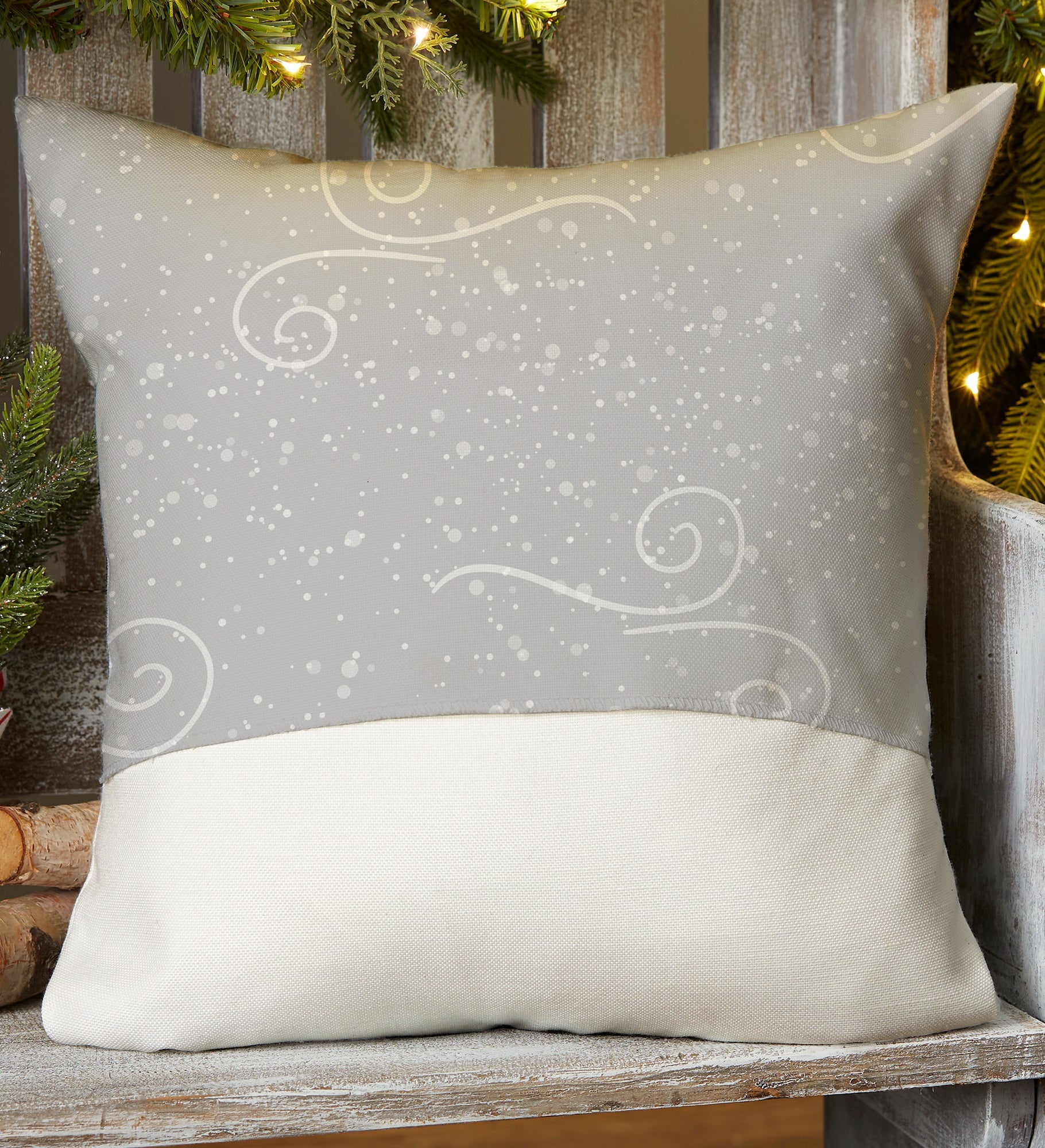 Snowman Family Personalized Outdoor Throw Pillow