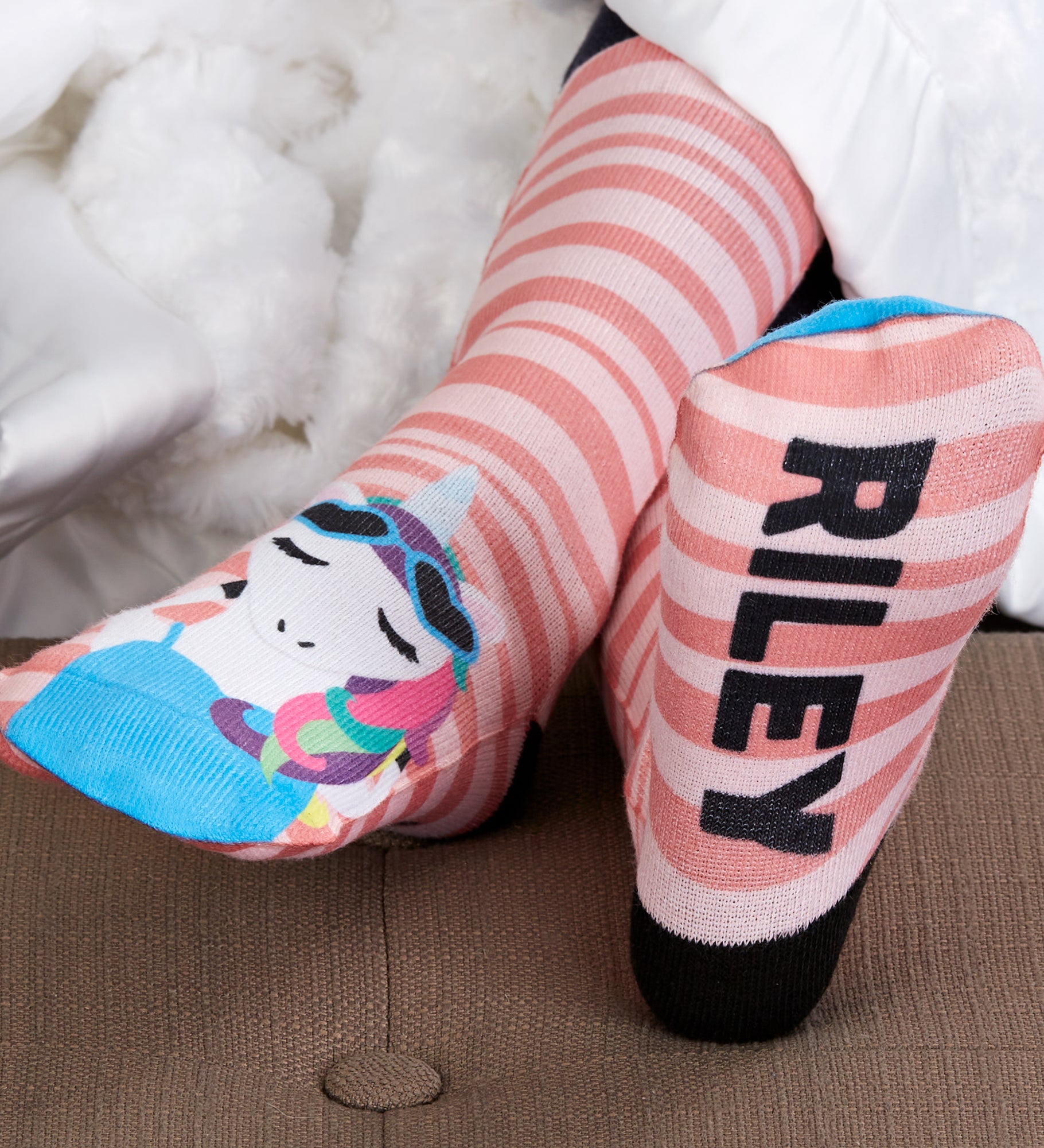 Stylish Unicorn Personalized Kids Socks