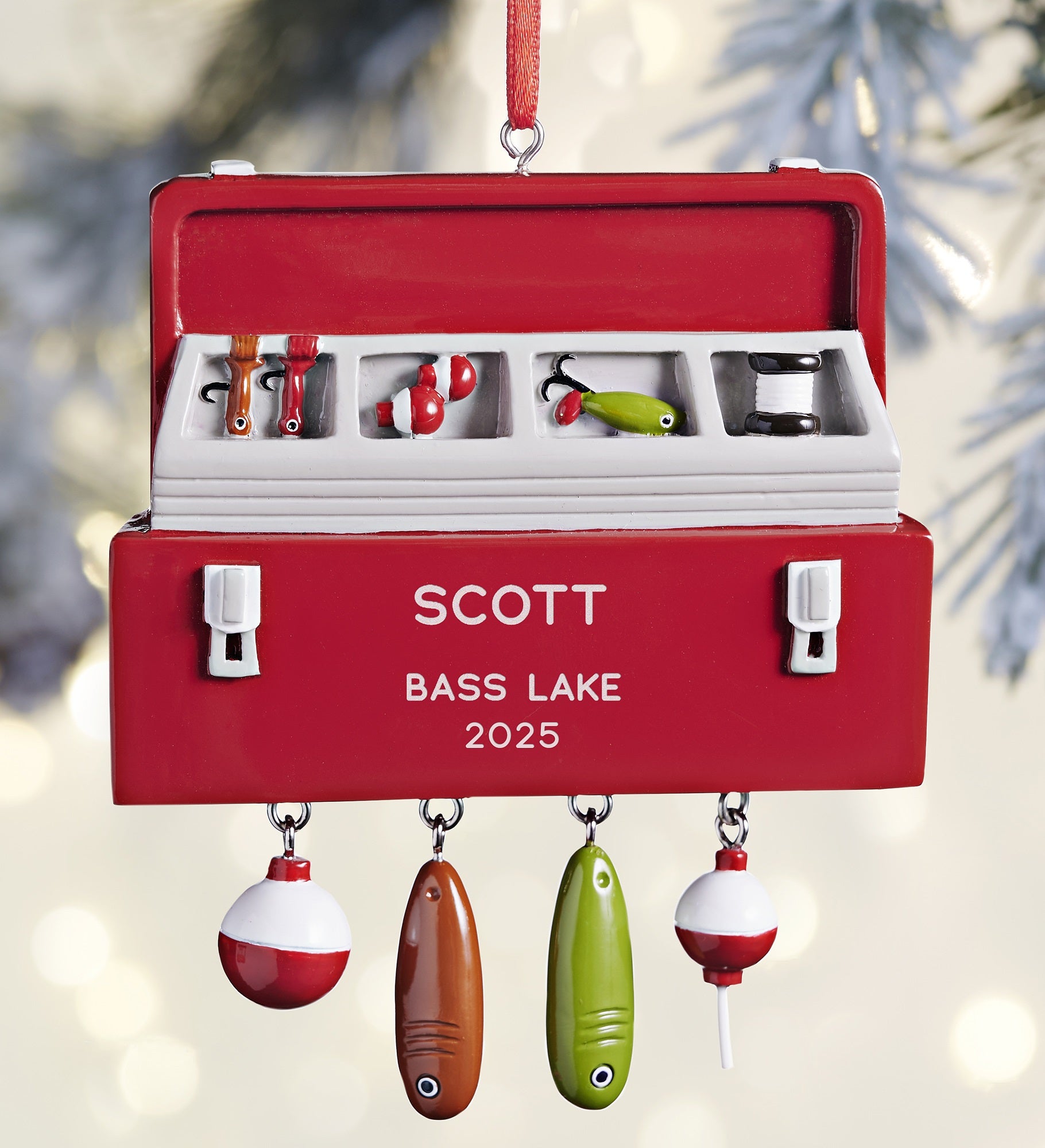 Fishing Tackle Box&lt;sup&gt;©&lt;/sup&gt; Personalized Ornament