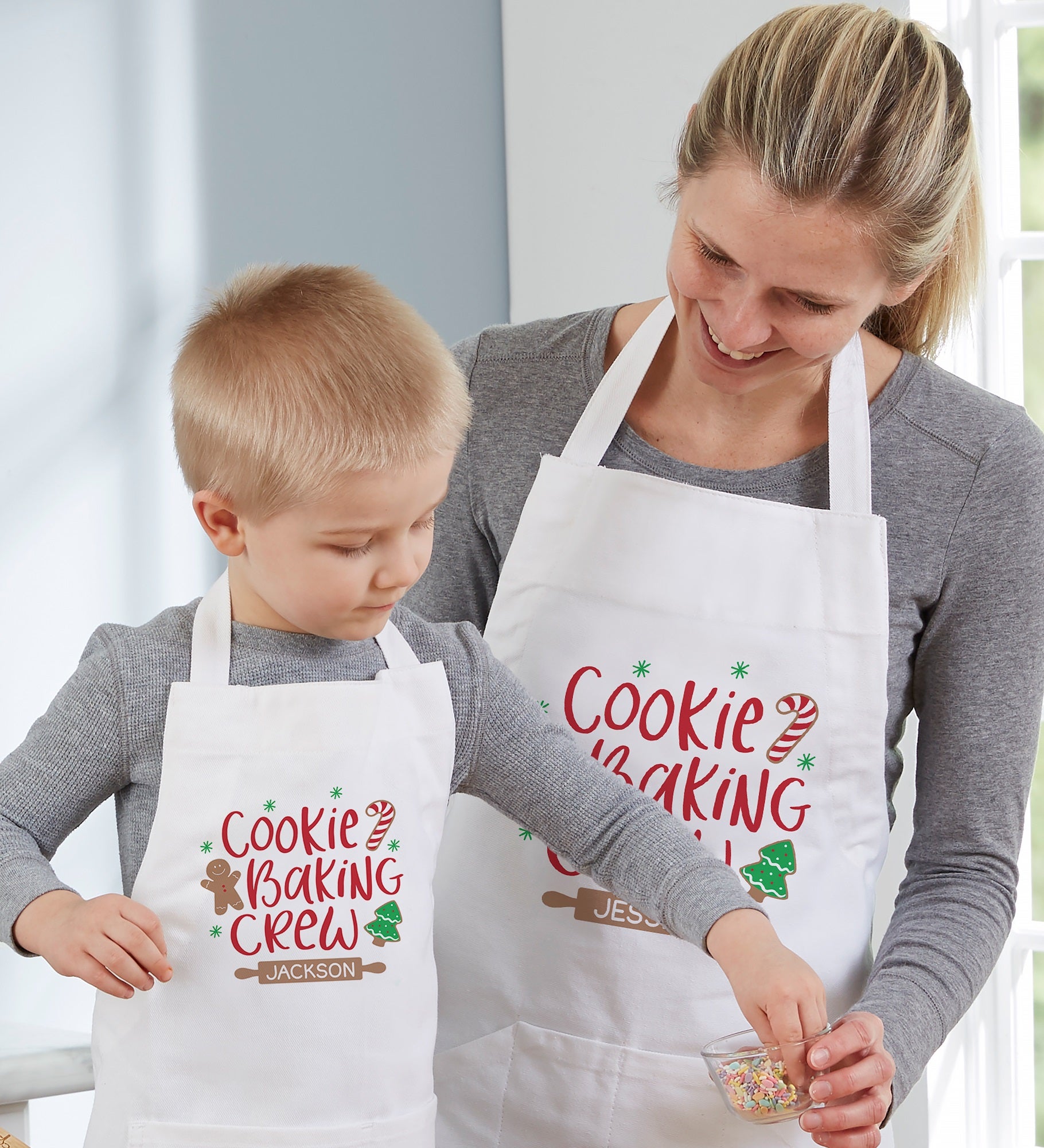 Baking Spirits Bright Personalized Aprons & Potholders
