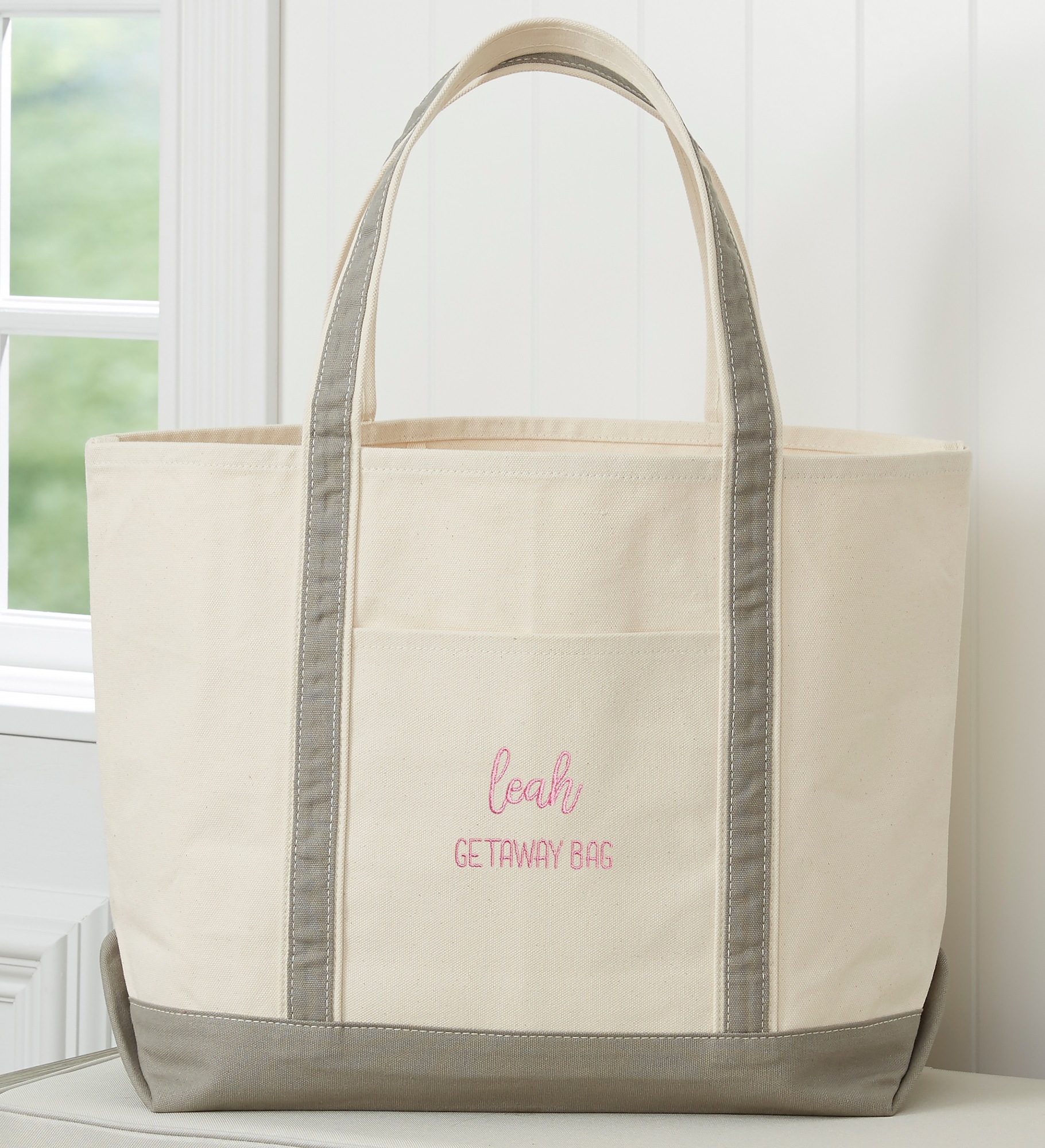 Scripty Style Weekender Embroidered Tote 